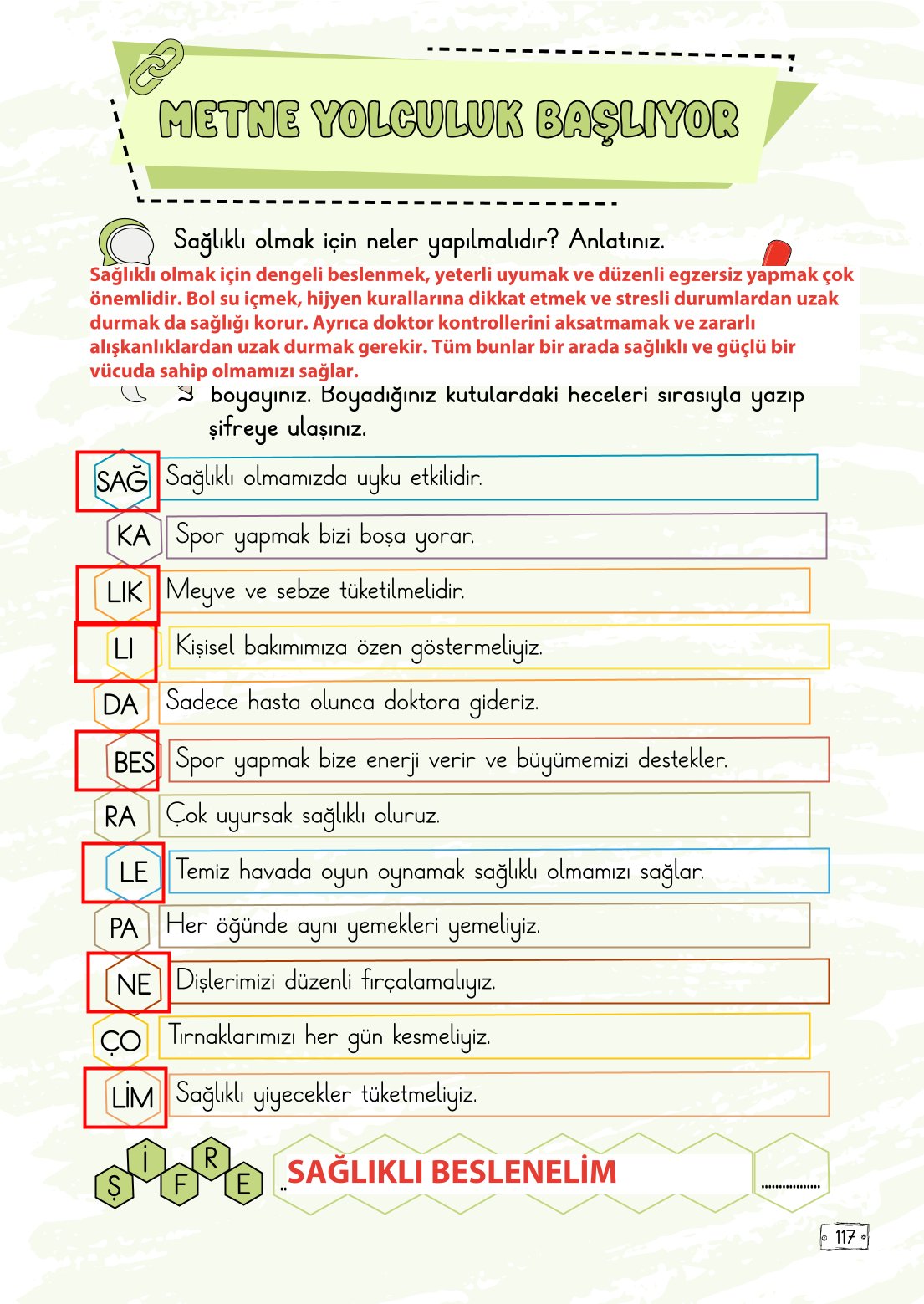 2. Sınıf Türkçe 1. Kitap Meb Yayınları Ders Kitabı Sayfa 117 Cevapları 2. Sınıf Türkçe 1. Kitap Meb Yayınları Ders Kitabı Sayfa 117 Cevapları