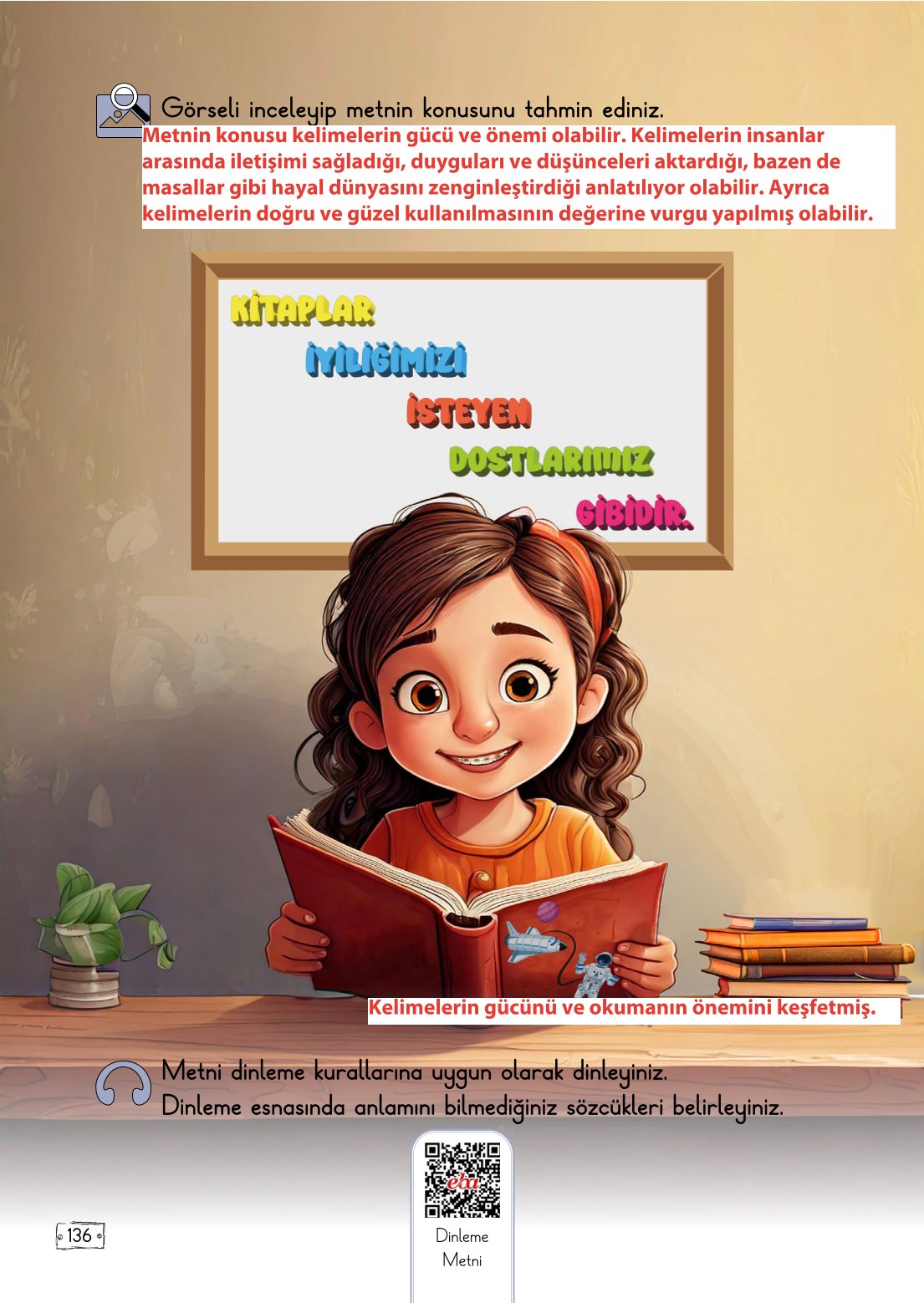 2. Sınıf Türkçe 1. Kitap Meb Yayınları Ders Kitabı Sayfa 136 Cevapları