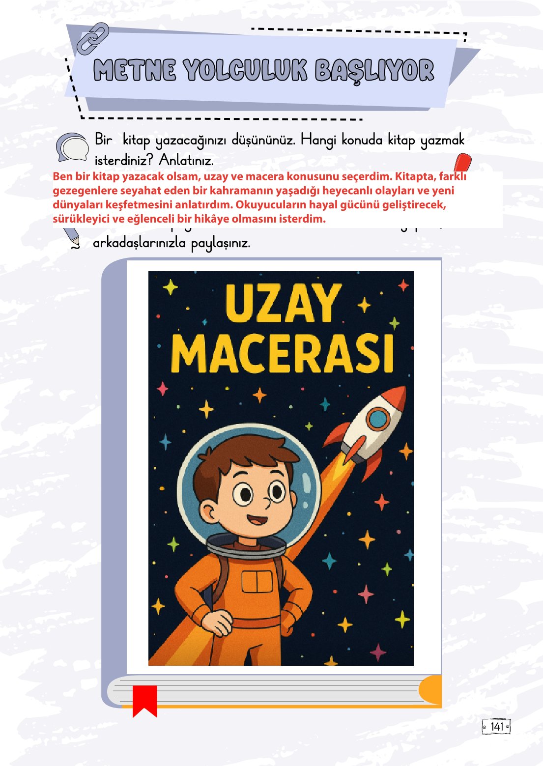 2. Sınıf Türkçe 1. Kitap Meb Yayınları Ders Kitabı Sayfa 141 Cevapları
