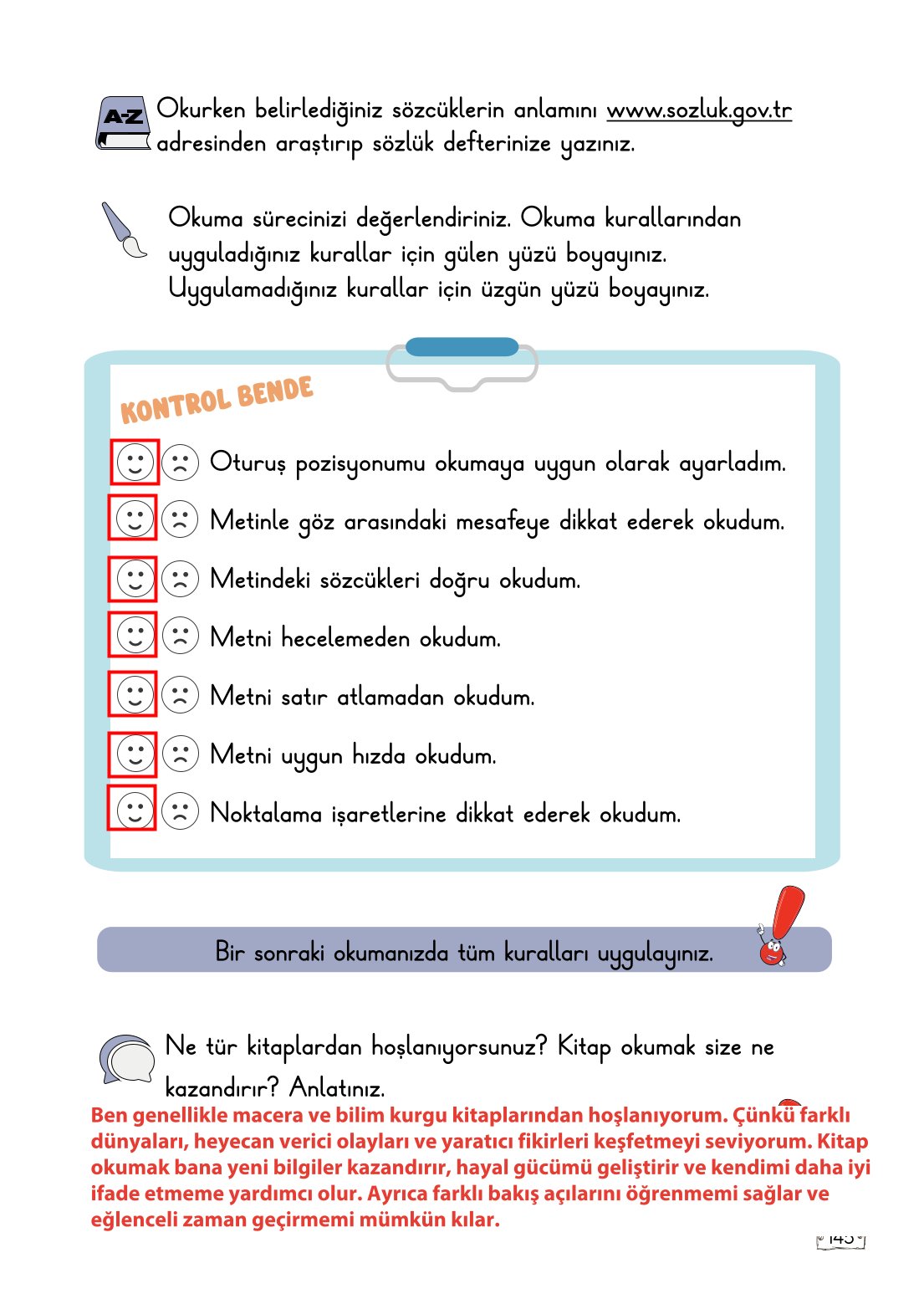 2. Sınıf Türkçe 1. Kitap Meb Yayınları Ders Kitabı Sayfa 145 Cevapları