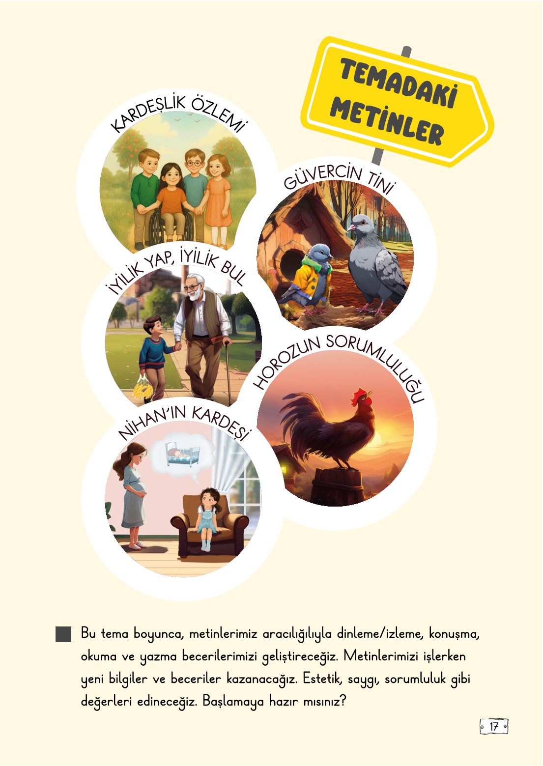 2. Sınıf Türkçe 1. Kitap Meb Yayınları Ders Kitabı Sayfa 17 Cevapları