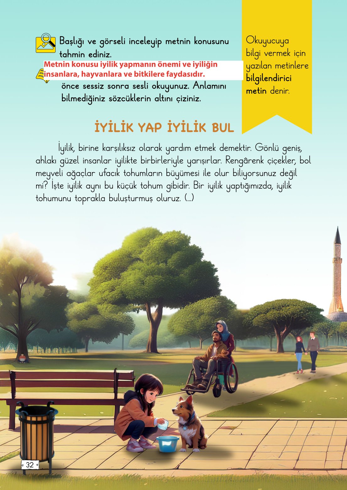 2. Sınıf Türkçe 1. Kitap Meb Yayınları Ders Kitabı Sayfa 32 Cevapları