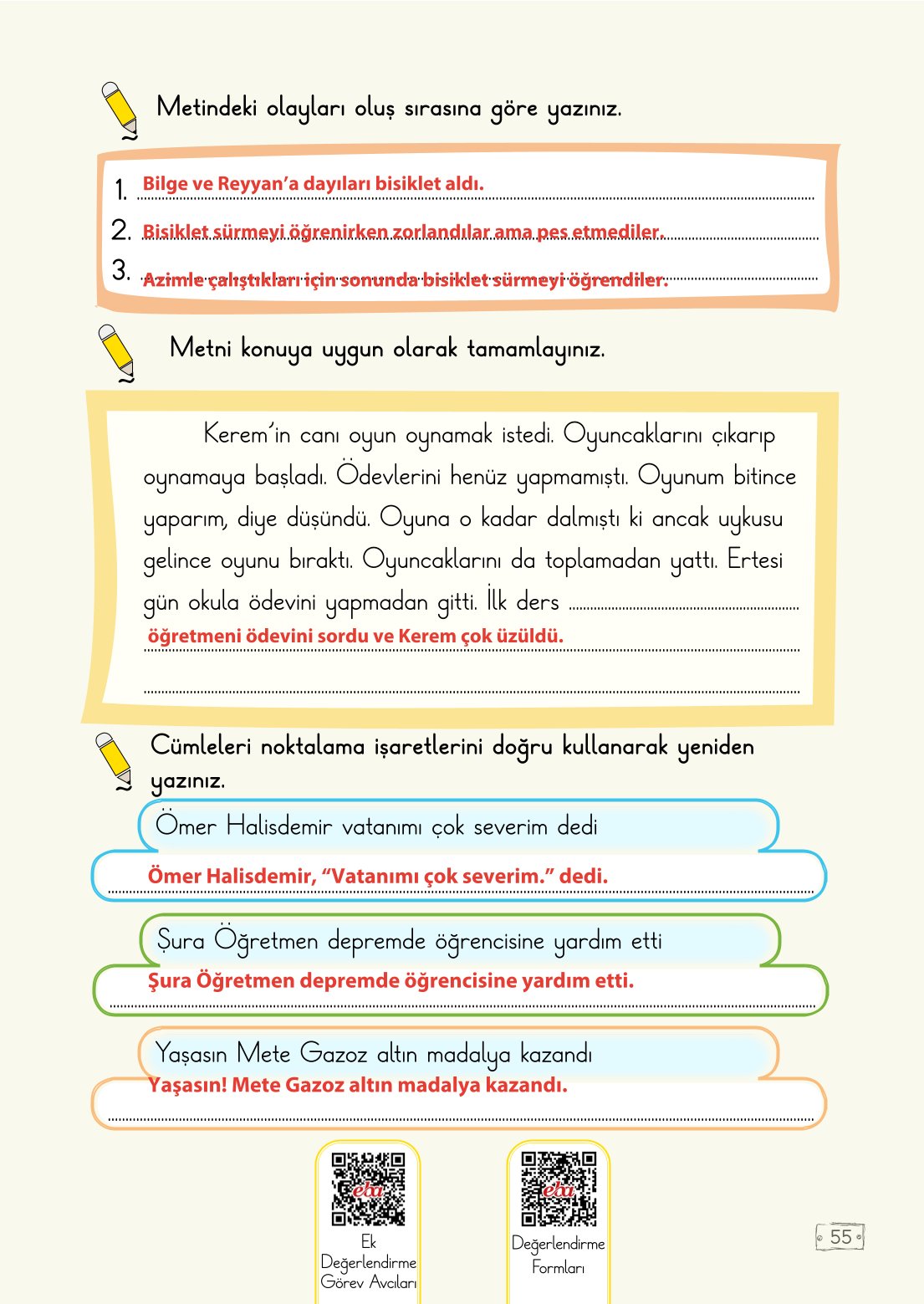 2. Sınıf Türkçe 1. Kitap Meb Yayınları Ders Kitabı Sayfa 55 Cevapları 2. Sınıf Türkçe 1. Kitap Meb Yayınları Ders Kitabı Sayfa 55 Cevapları