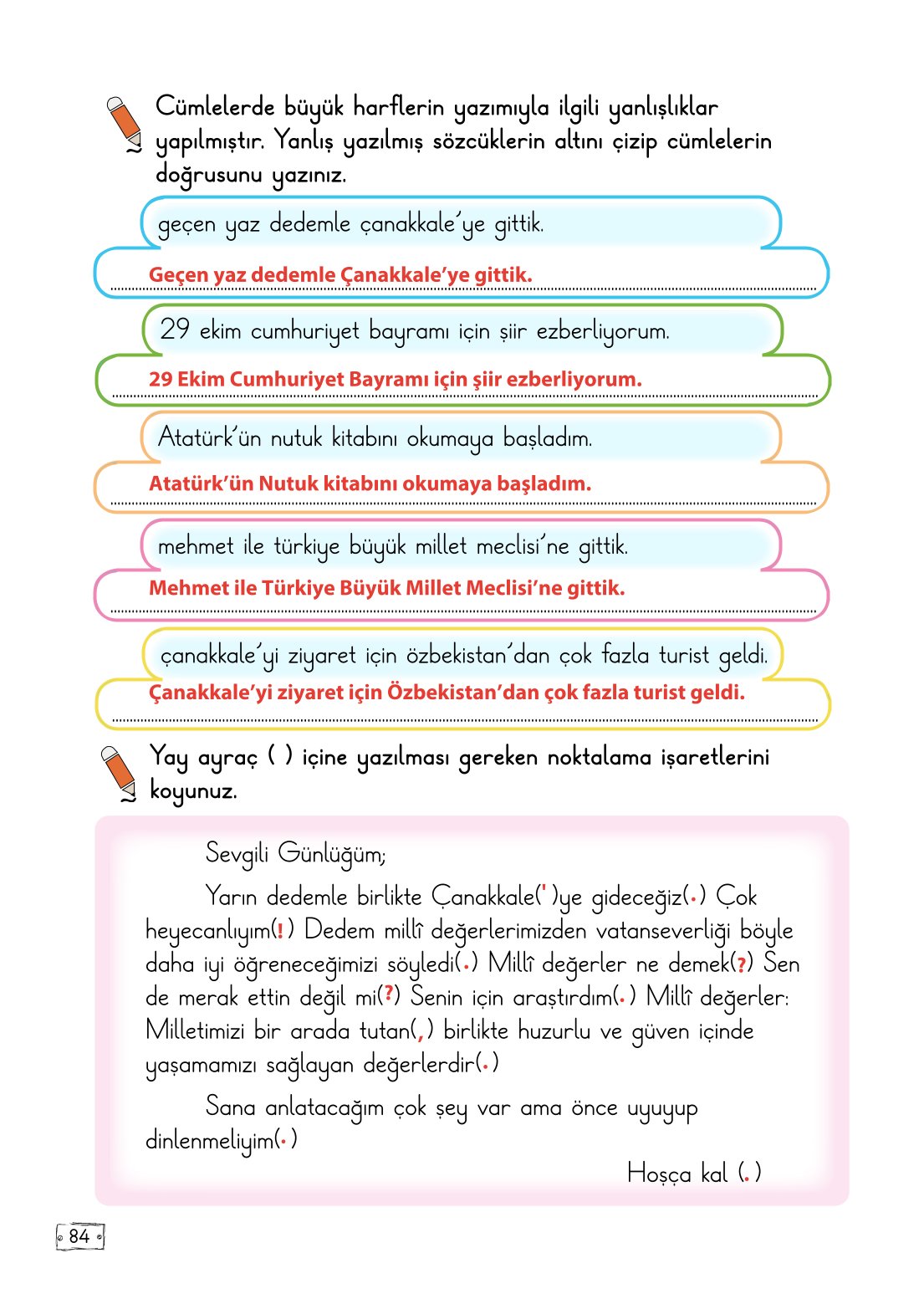 2. Sınıf Türkçe 1. Kitap Meb Yayınları Ders Kitabı Sayfa 84 Cevapları 2. Sınıf Türkçe 1. Kitap Meb Yayınları Ders Kitabı Sayfa 84 Cevapları