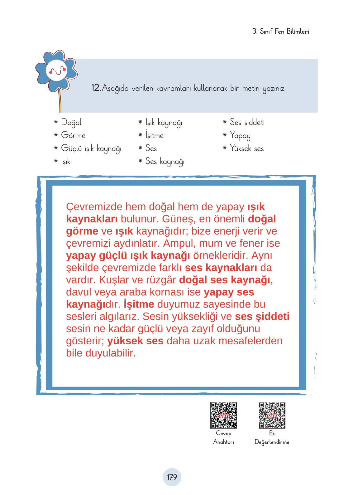 3. Sınıf Fen Bilimleri Cem Yayınları Ders Kitabı Sayfa 179 Cevapları 3. Sınıf Fen Bilimleri Cem Yayınları Ders Kitabı Sayfa 179 Cevapları