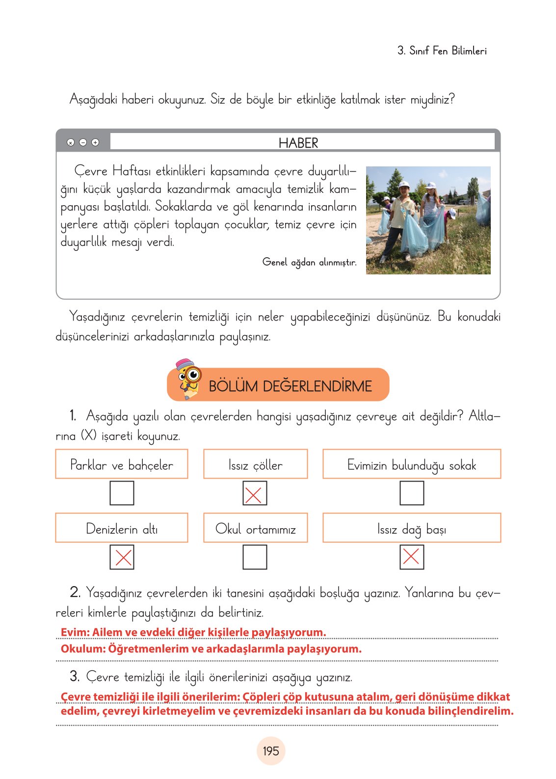 3. Sınıf Fen Bilimleri Cem Yayınları Ders Kitabı Sayfa 195 Cevapları 3. Sınıf Fen Bilimleri Cem Yayınları Ders Kitabı Sayfa 195 Cevapları