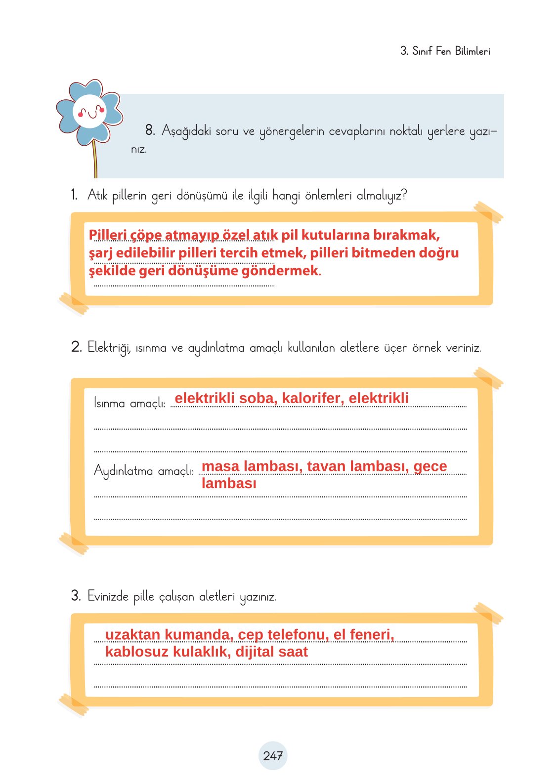 3. Sınıf Fen Bilimleri Cem Yayınları Ders Kitabı Sayfa 247 Cevapları 3. Sınıf Fen Bilimleri Cem Yayınları Ders Kitabı Sayfa 247 Cevapları
