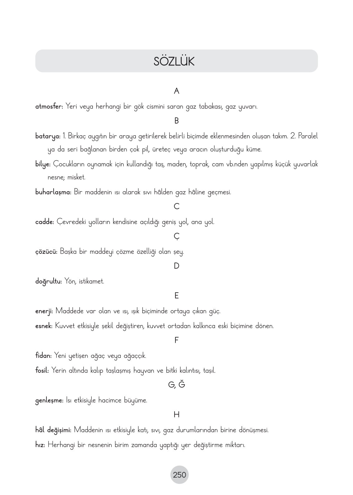 3. Sınıf Fen Bilimleri Cem Yayınları Ders Kitabı Sayfa 250 Cevapları