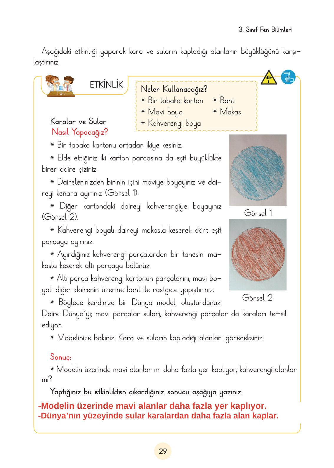 3. Sınıf Fen Bilimleri Cem Yayınları Ders Kitabı Sayfa 29 Cevapları