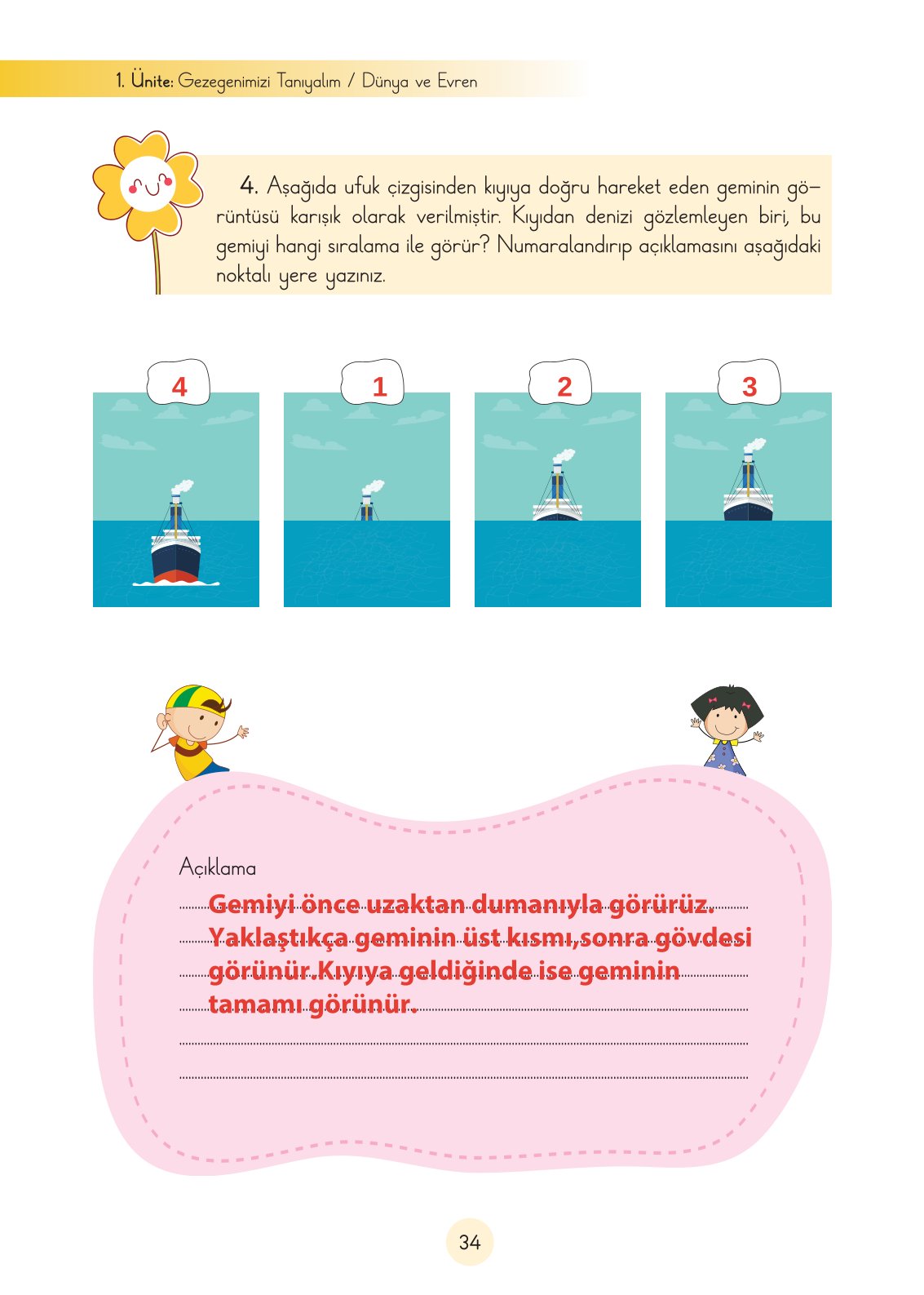 3. Sınıf Fen Bilimleri Cem Yayınları Ders Kitabı Sayfa 34 Cevapları