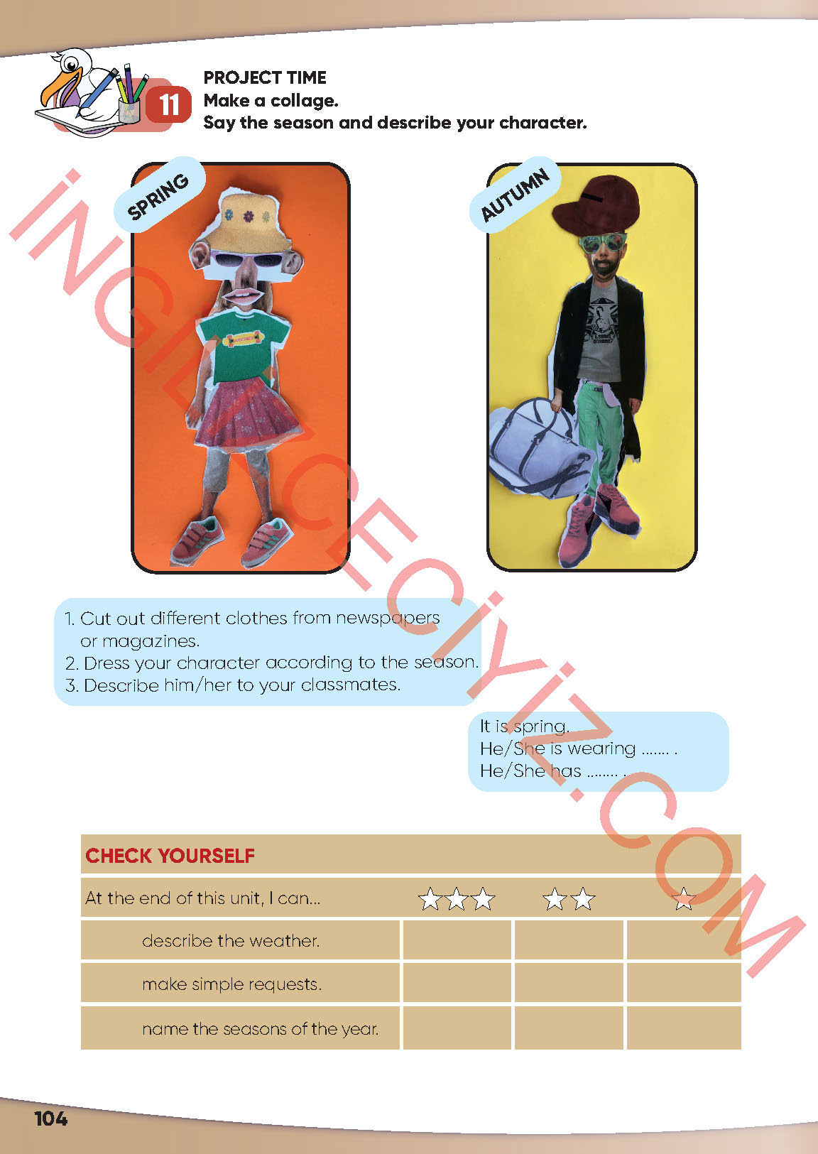 4. Sınıf İngilizce Meb Yayınları Kitabı Sayfa 104 Cevapları