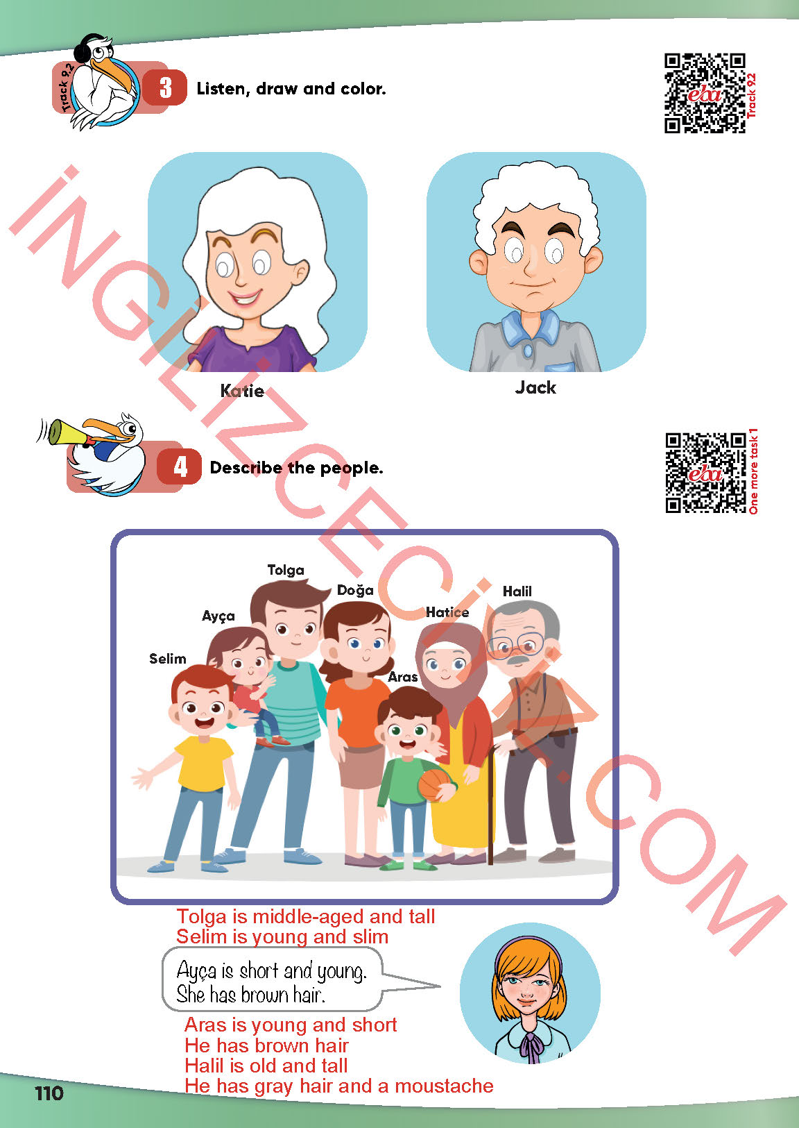 4. Sınıf İngilizce Meb Yayınları Kitabı Sayfa 110 Cevapları