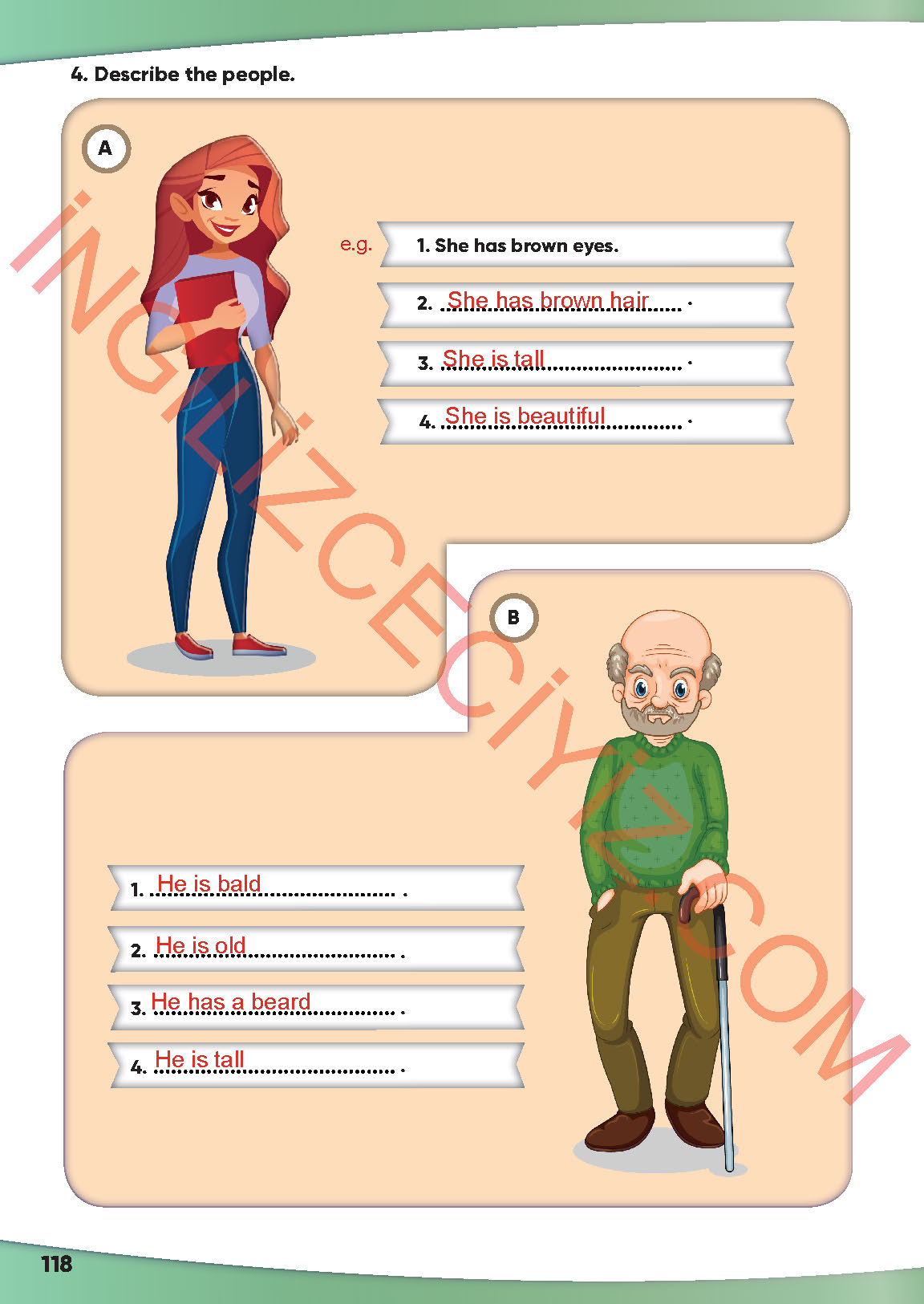 4. Sınıf İngilizce Meb Yayınları Kitabı Sayfa 118 Cevapları