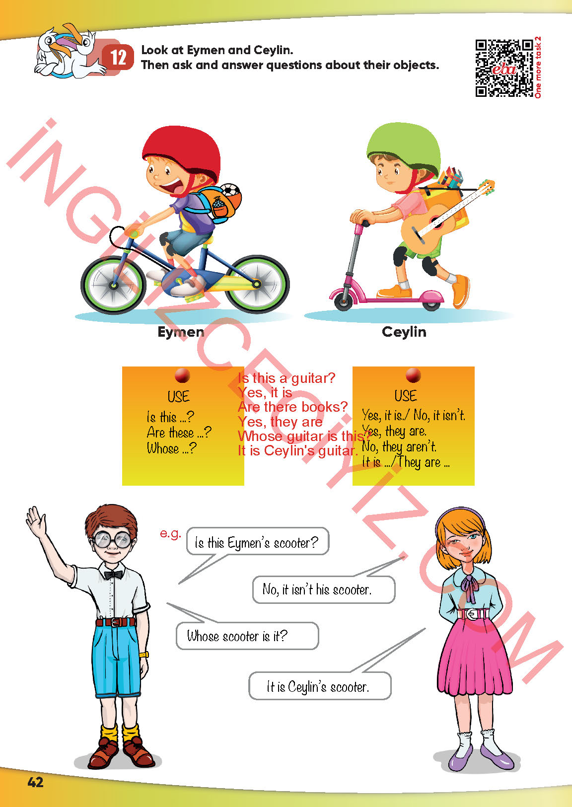 4. Sınıf İngilizce Meb Yayınları Kitabı Sayfa 42 Cevapları