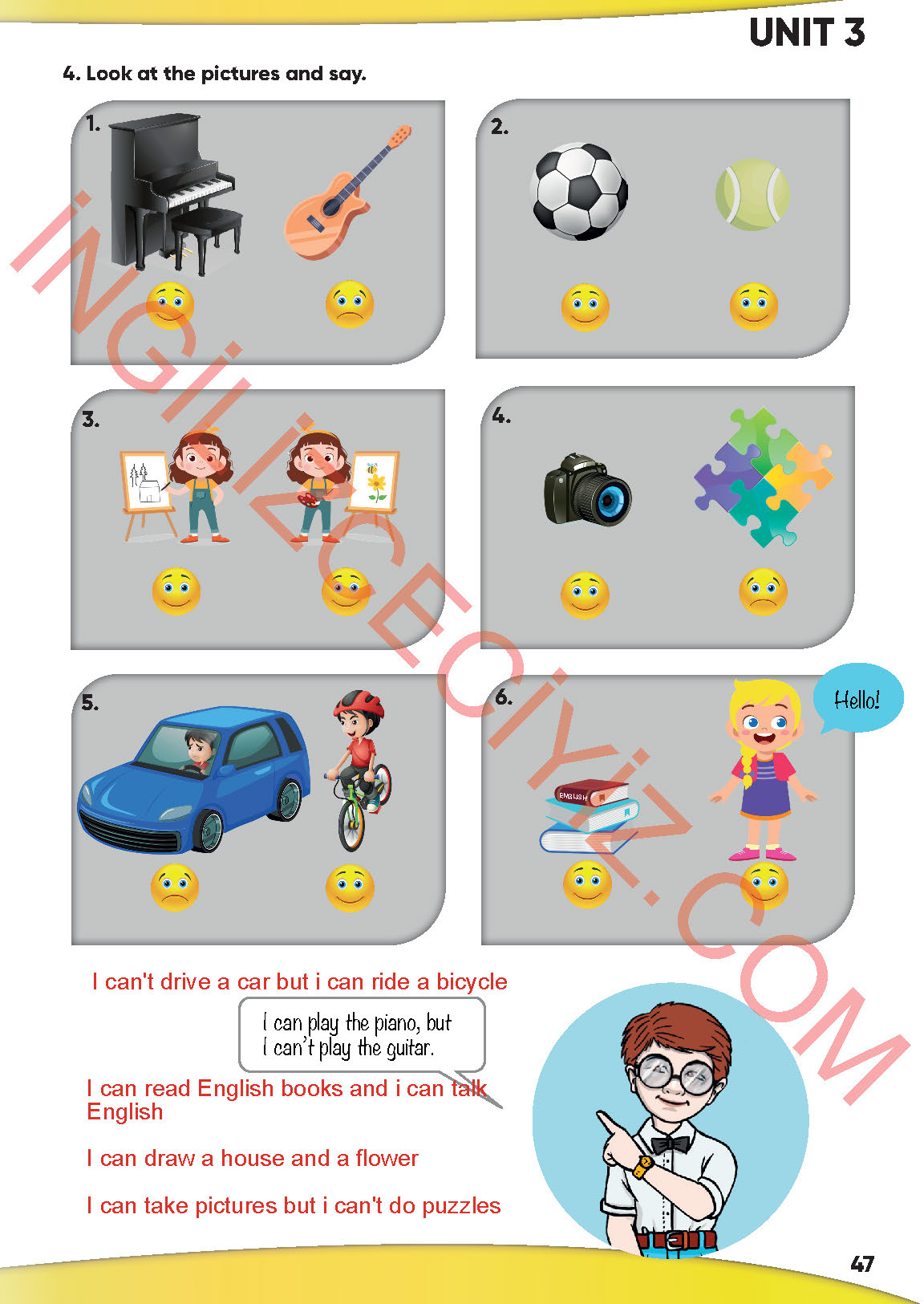 4. Sınıf İngilizce Meb Yayınları Kitabı Sayfa 47 Cevapları