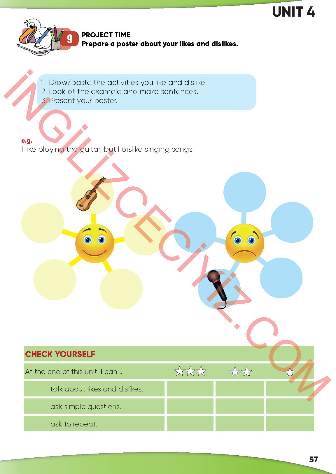 4. Sınıf İngilizce Meb Yayınları Kitabı Sayfa 57 Cevapları