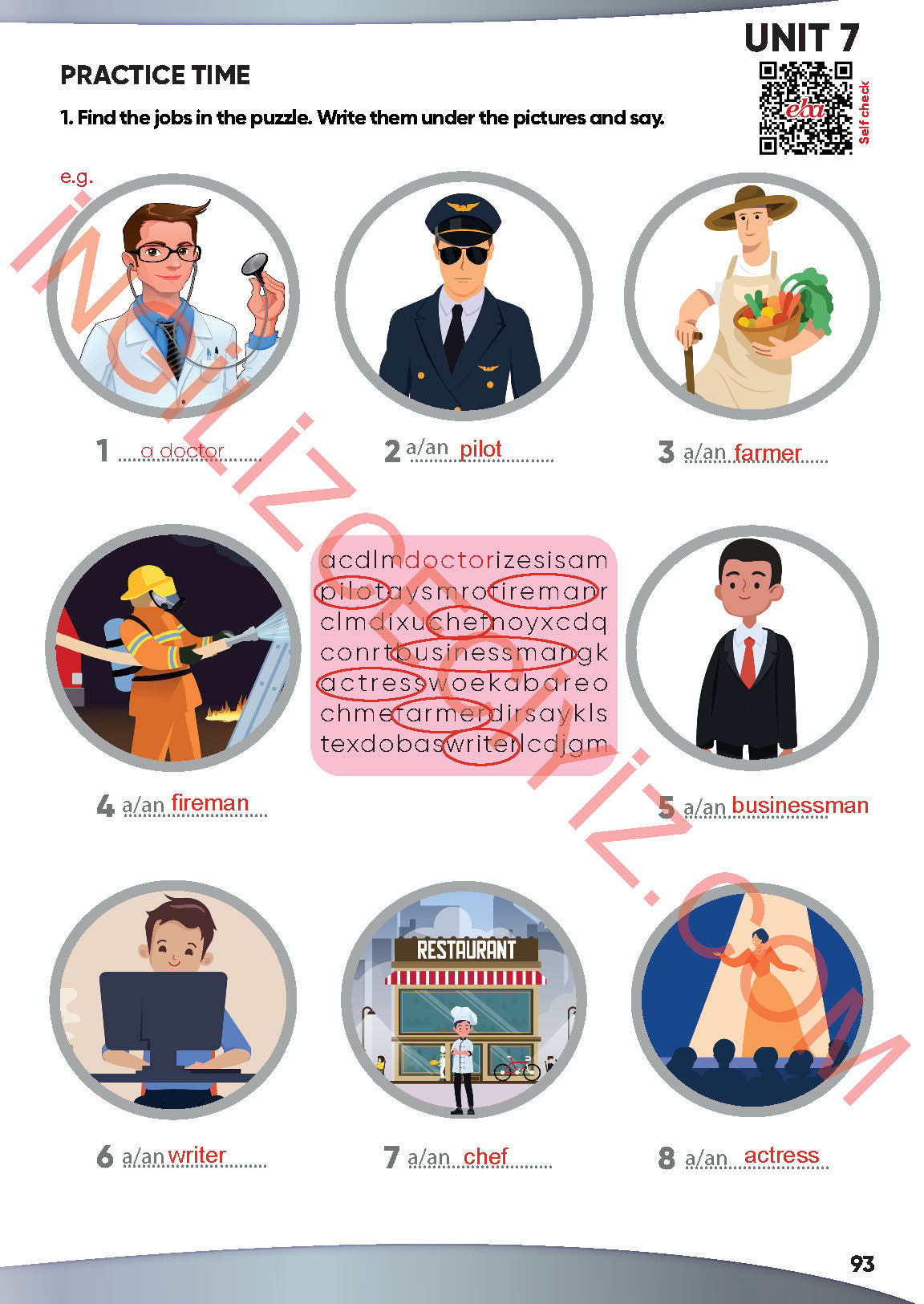 4. Sınıf İngilizce Meb Yayınları Kitabı Sayfa 93 Cevapları