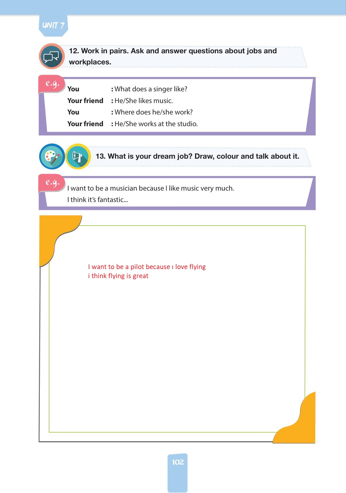4. Sınıf İngilizce Pasifik Yayınları Kitabı Sayfa 102 Cevapları