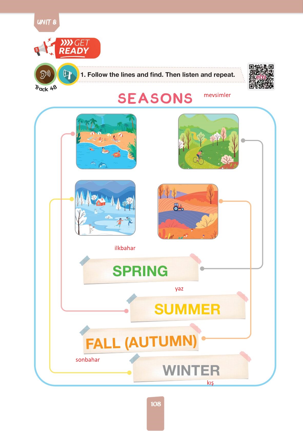 4. Sınıf İngilizce Pasifik Yayınları Kitabı Sayfa 108 Cevapları