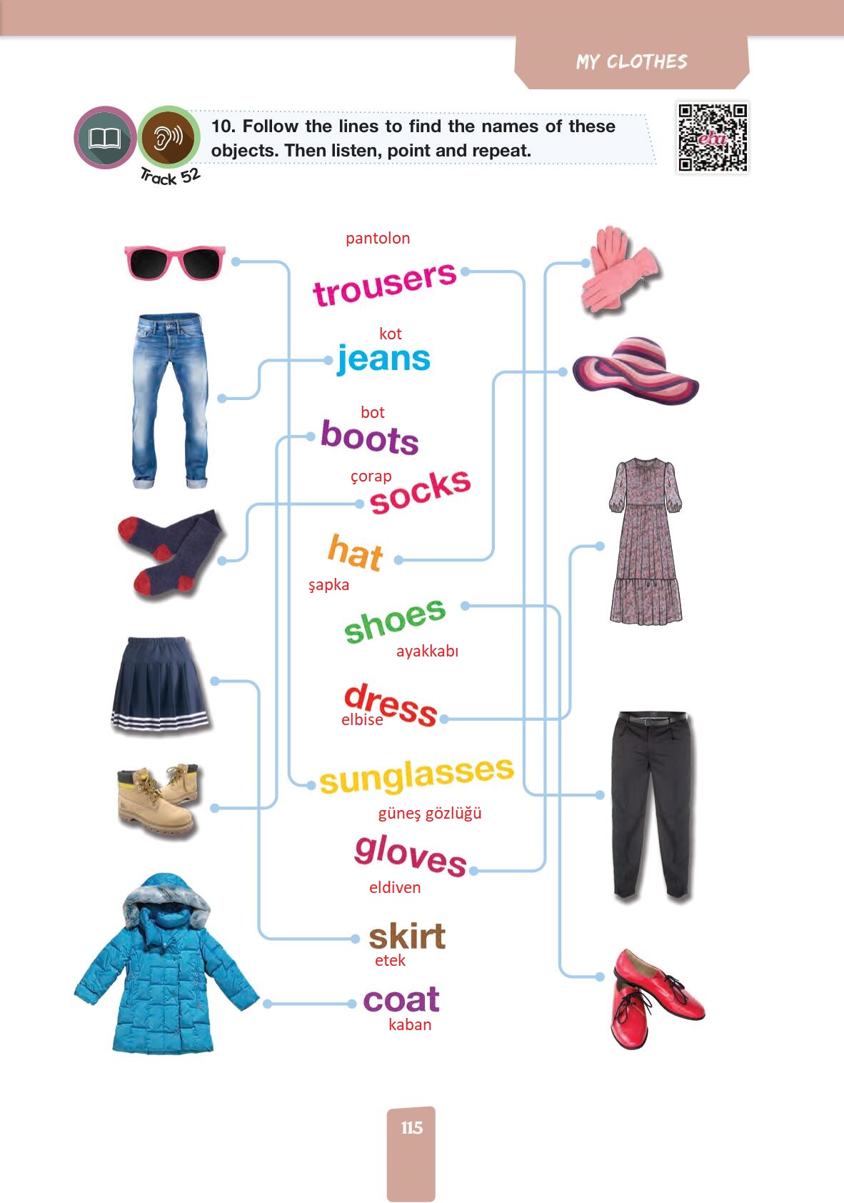 4. Sınıf İngilizce Pasifik Yayınları Kitabı Sayfa 115 Cevapları