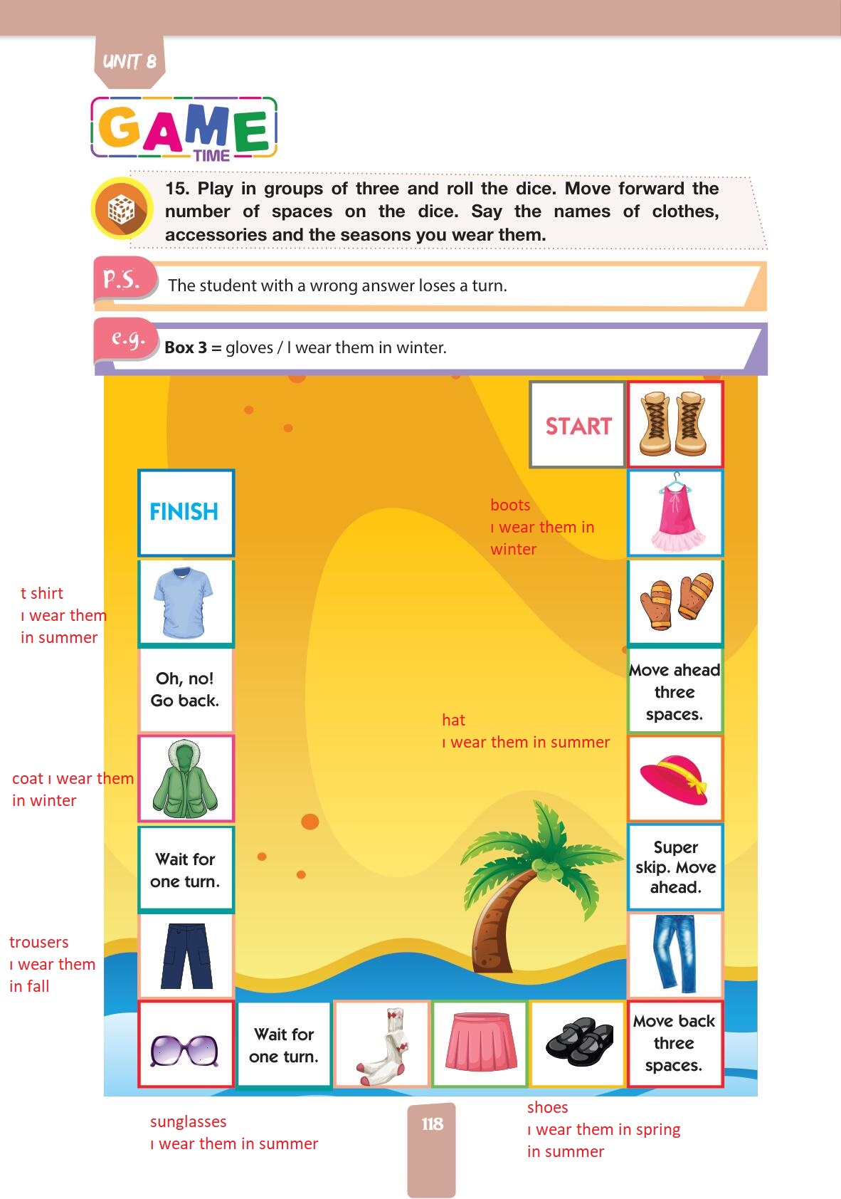 4. Sınıf İngilizce Pasifik Yayınları Kitabı Sayfa 118 Cevapları