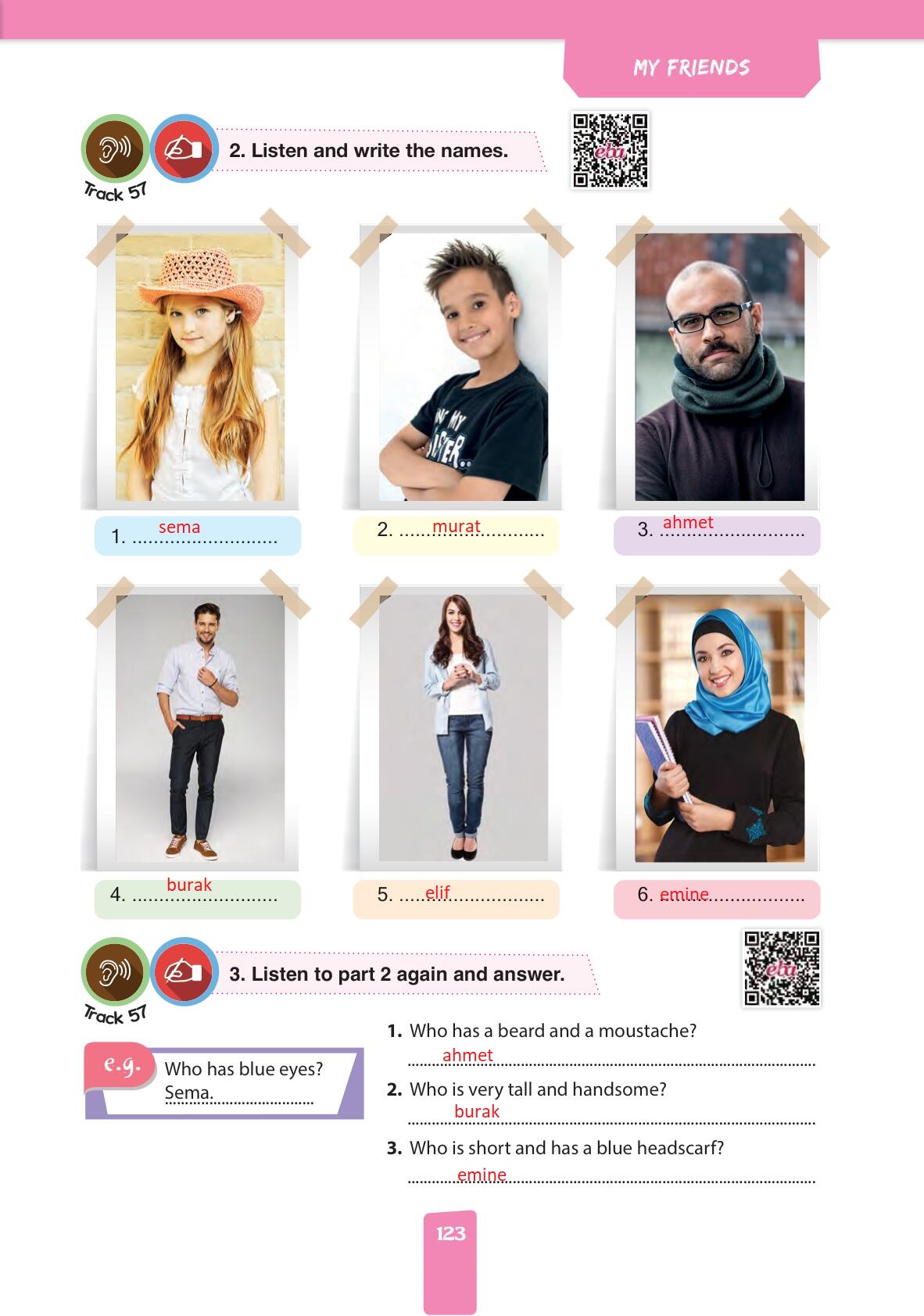 4. Sınıf İngilizce Pasifik Yayınları Kitabı Sayfa 123 Cevapları