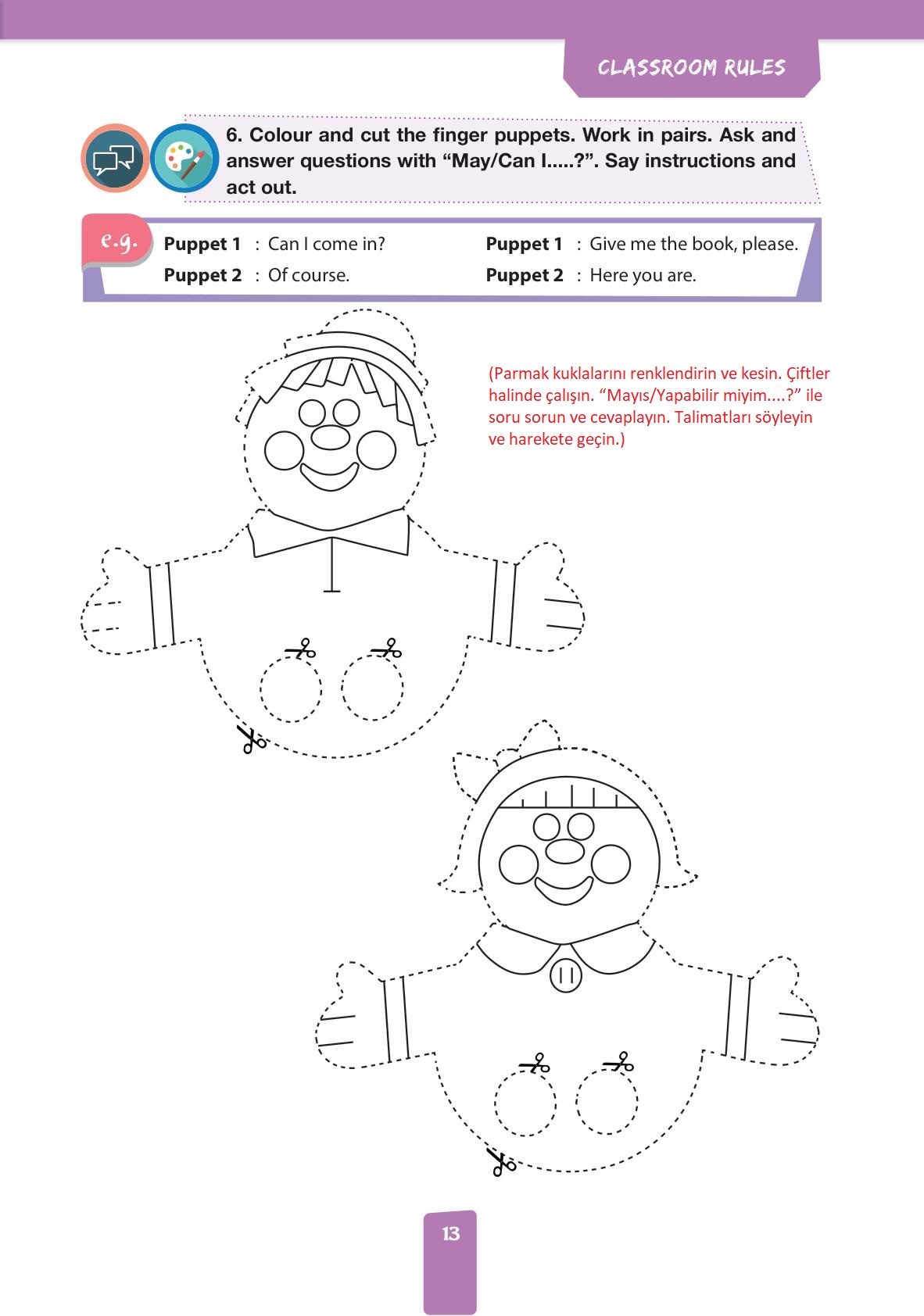 4. Sınıf İngilizce Pasifik Yayınları Kitabı Sayfa 13 Cevapları