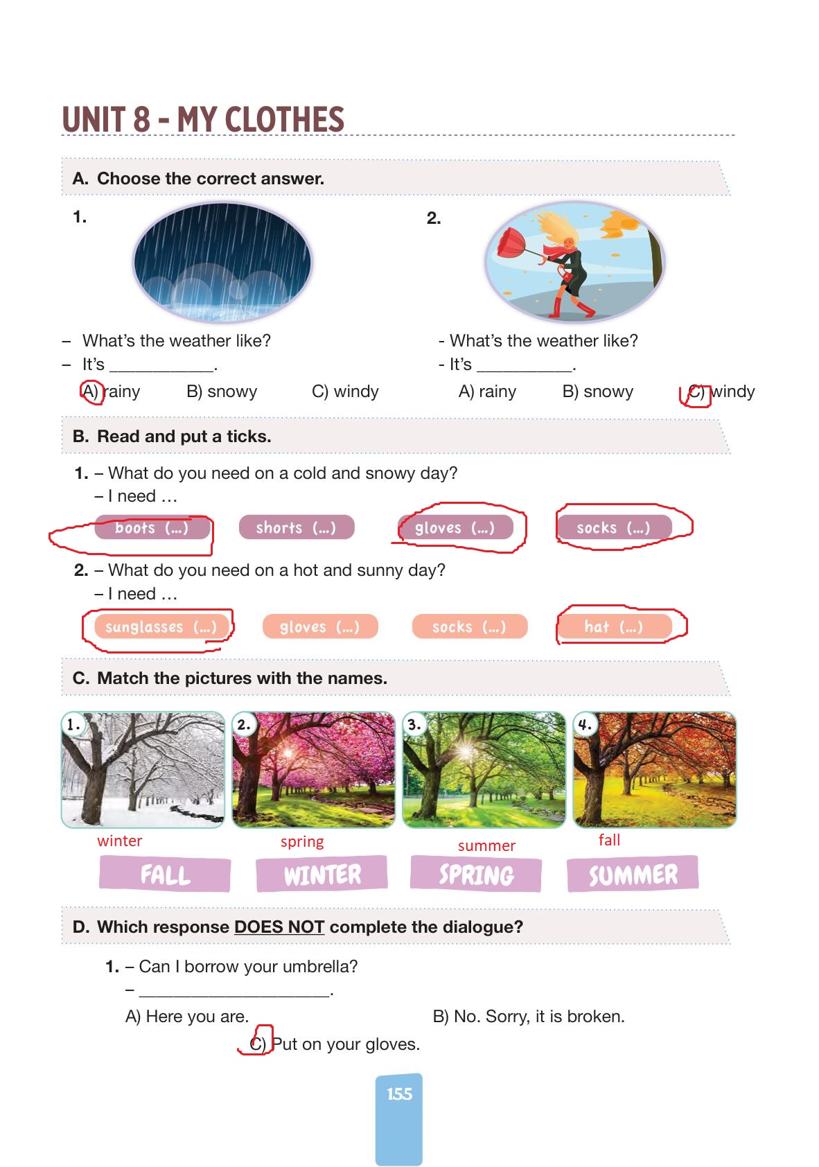 4. Sınıf İngilizce Pasifik Yayınları Kitabı Sayfa 155 Cevapları 4. Sınıf İngilizce Pasifik Yayınları Kitabı Sayfa 155 Cevapları