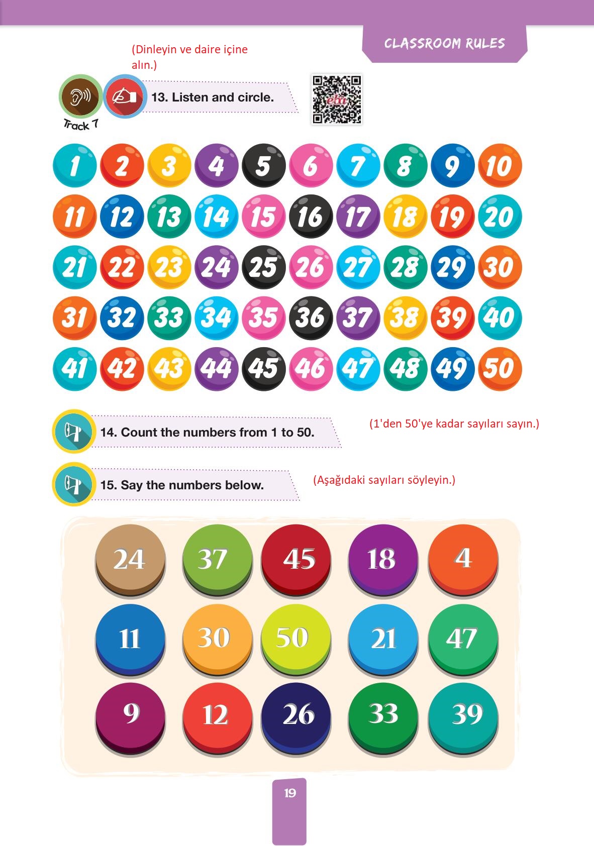 4. Sınıf İngilizce Pasifik Yayınları Kitabı Sayfa 19 Cevapları