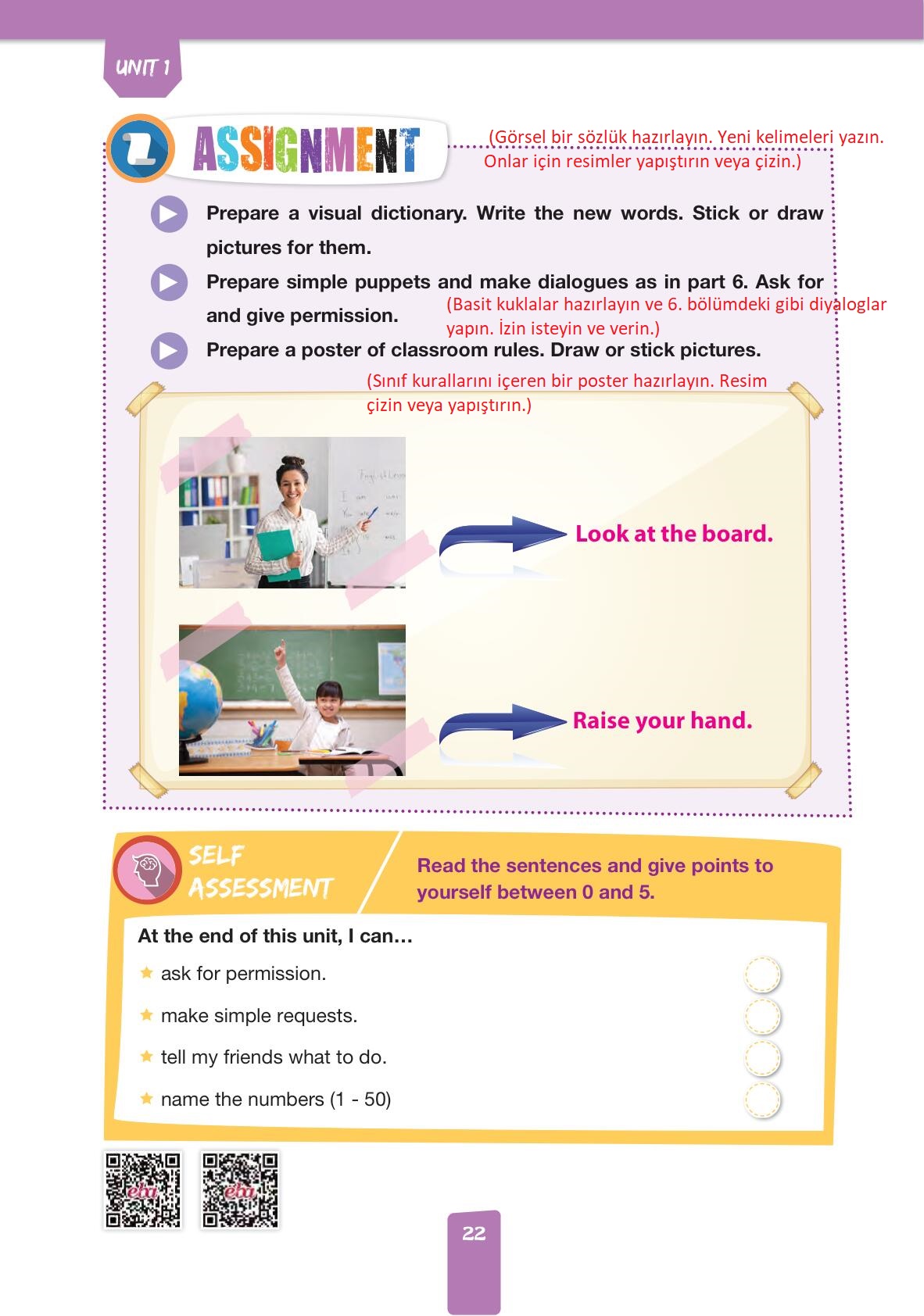 4. Sınıf İngilizce Pasifik Yayınları Kitabı Sayfa 22 Cevapları