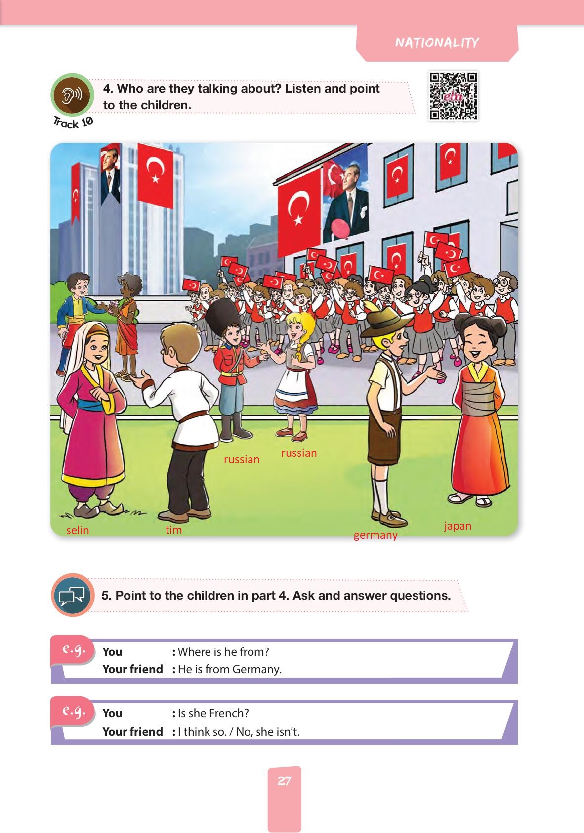 4. Sınıf İngilizce Pasifik Yayınları Kitabı Sayfa 27 Cevapları