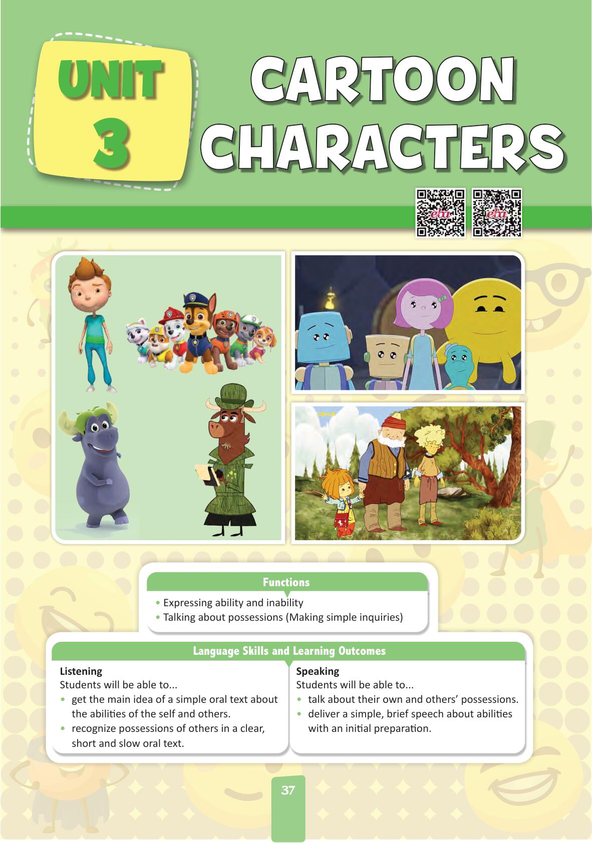 4. Sınıf İngilizce Pasifik Yayınları Kitabı Sayfa 37 Cevapları