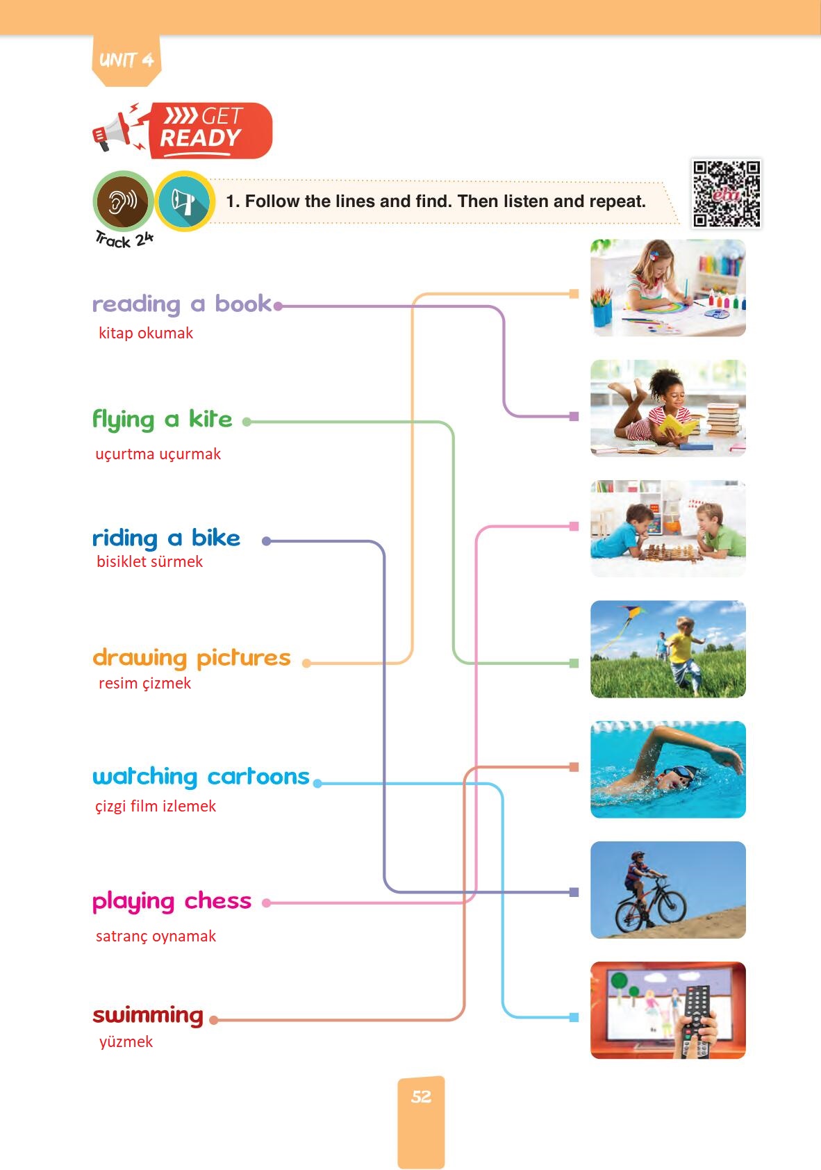 4. Sınıf İngilizce Pasifik Yayınları Kitabı Sayfa 52 Cevapları