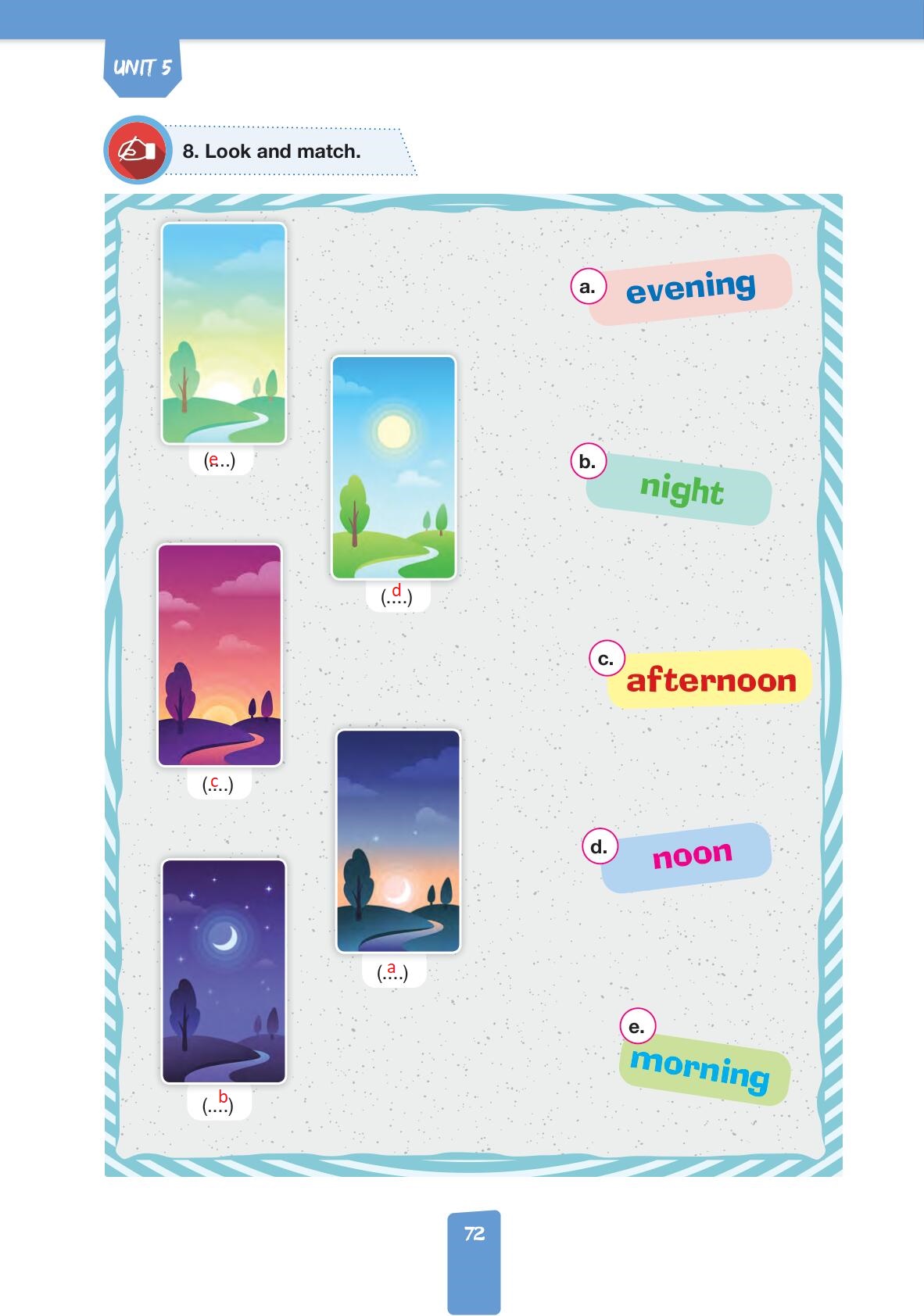 4. Sınıf İngilizce Pasifik Yayınları Kitabı Sayfa 72 Cevapları