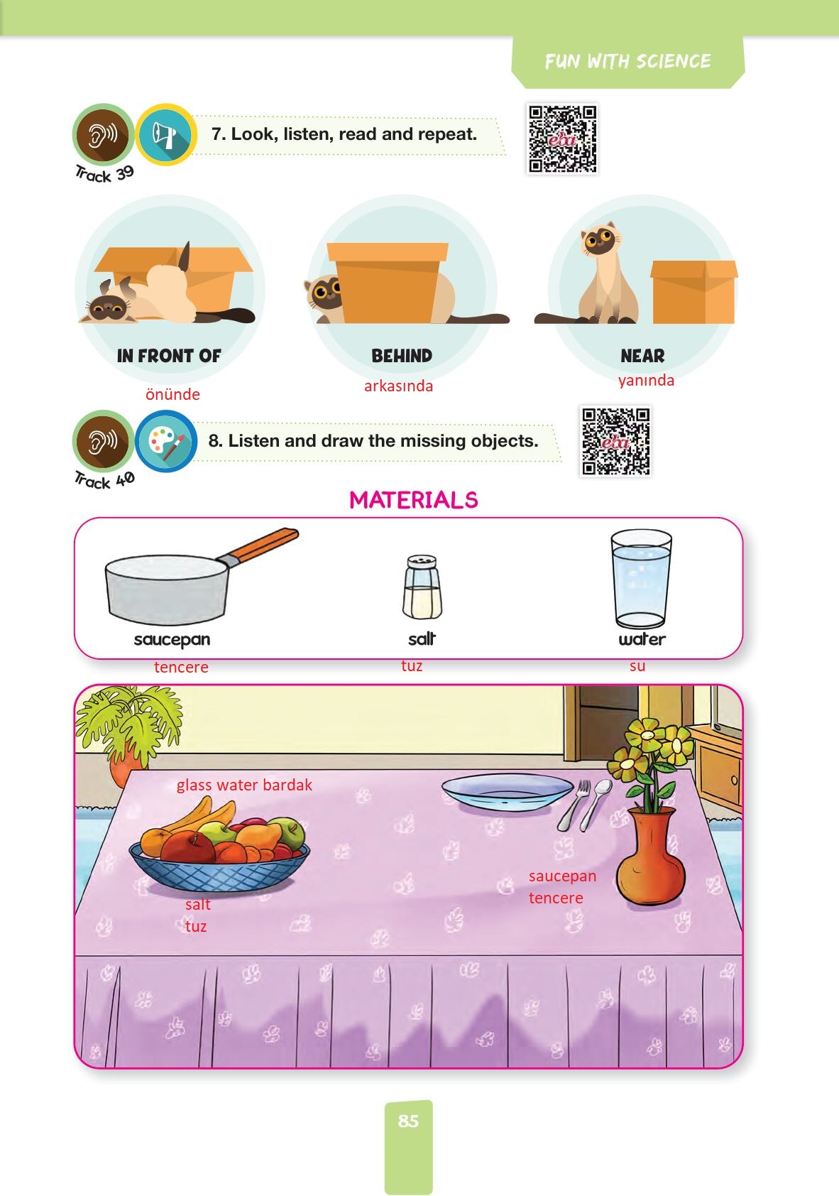 4. Sınıf İngilizce Pasifik Yayınları Kitabı Sayfa 85 Cevapları