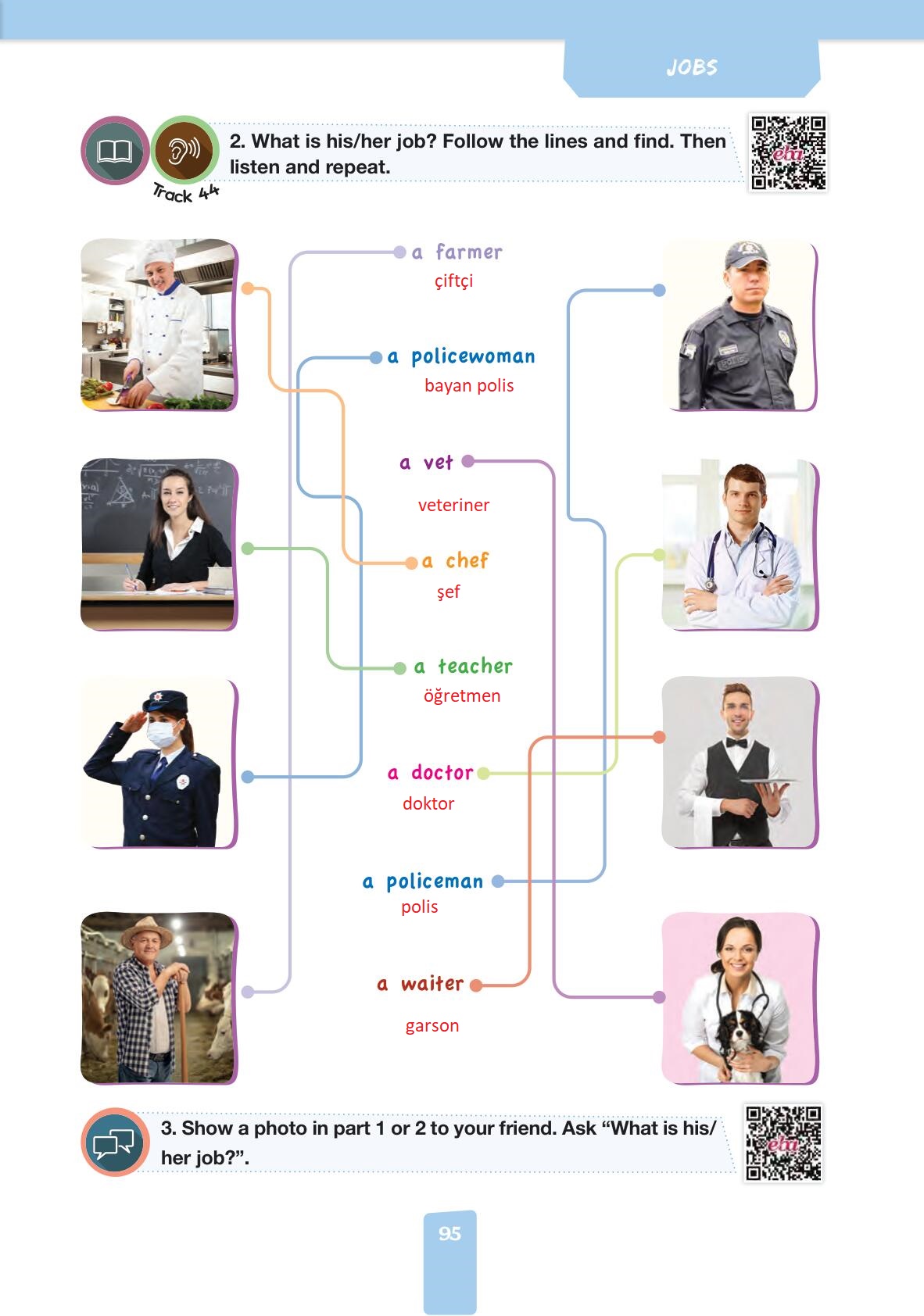 4. Sınıf İngilizce Pasifik Yayınları Kitabı Sayfa 95 Cevapları