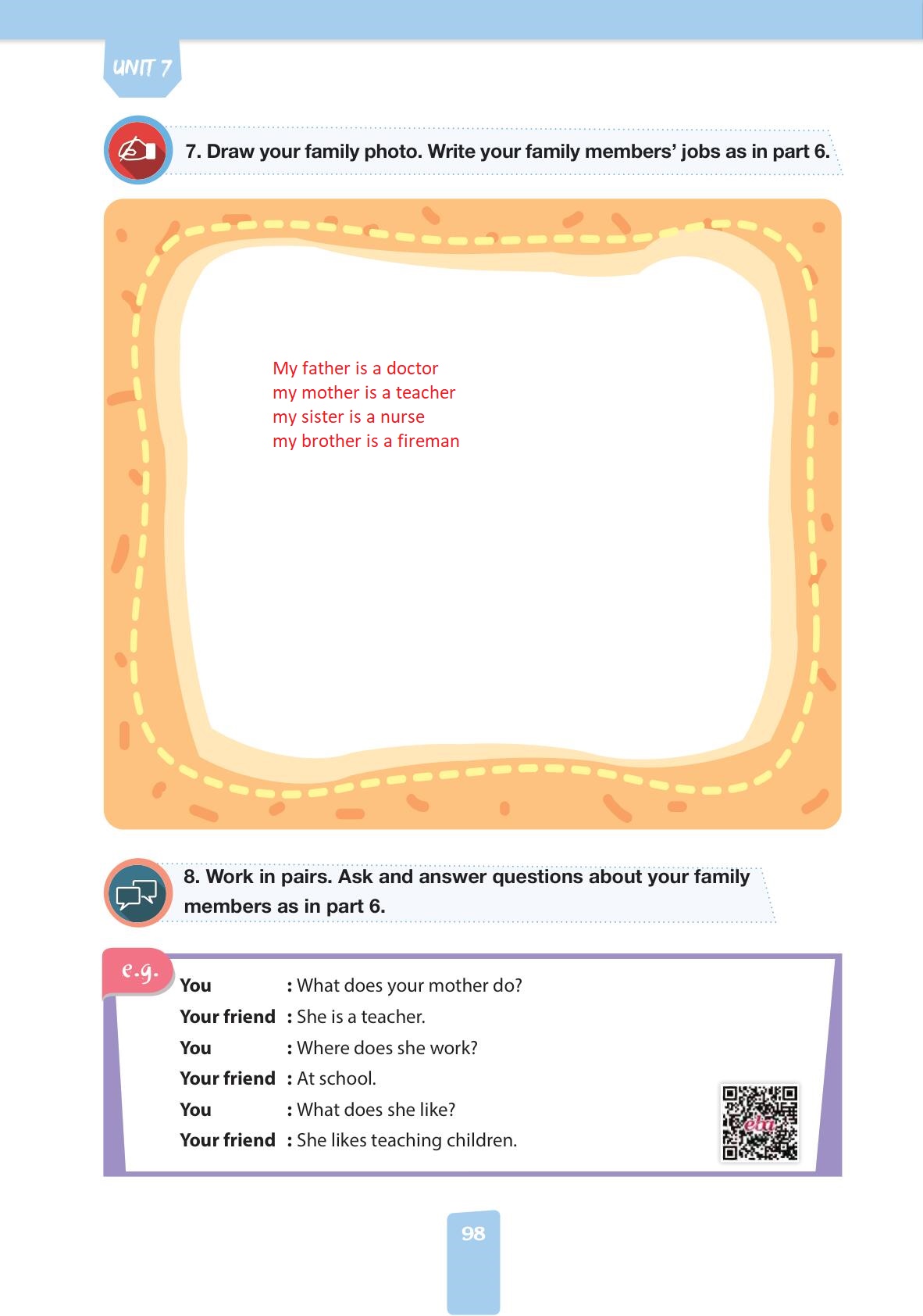 4. Sınıf İngilizce Pasifik Yayınları Kitabı Sayfa 98 Cevapları