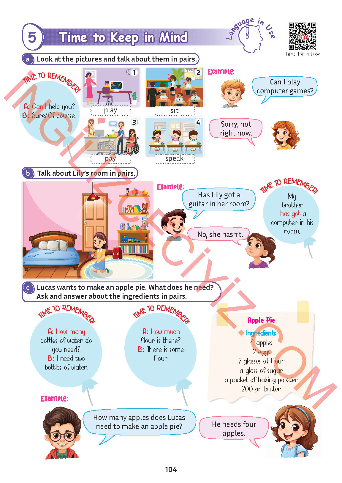 5. Sınıf İngilizce Meb Yayınları Kitabı Sayfa 104 Cevapları