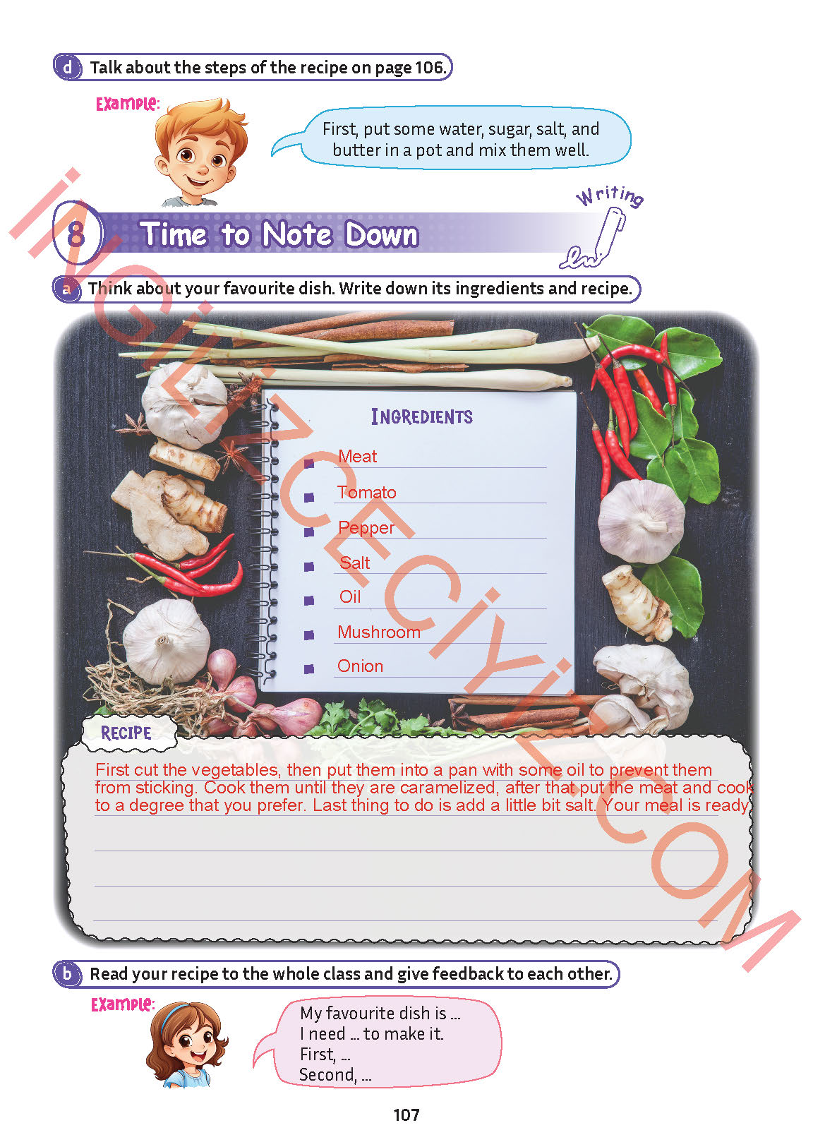 5. Sınıf İngilizce Meb Yayınları Kitabı Sayfa 107 Cevapları