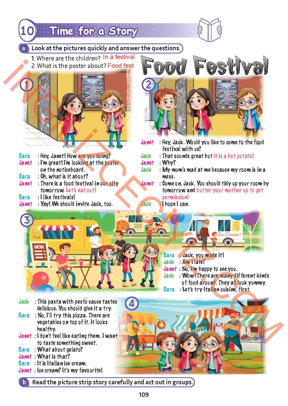 5. Sınıf İngilizce Meb Yayınları Kitabı Sayfa 109 Cevapları