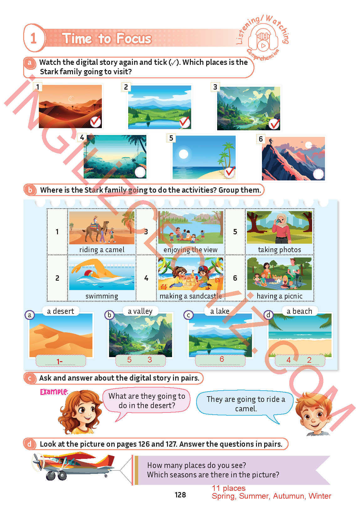 5. Sınıf İngilizce Meb Yayınları Kitabı Sayfa 128 Cevapları