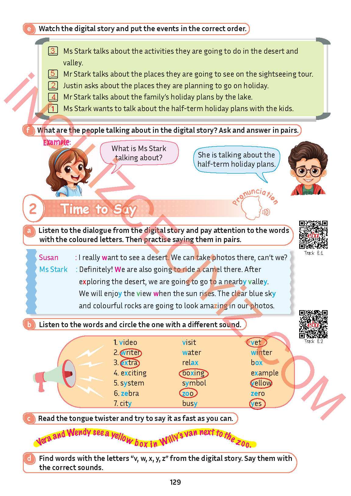 5. Sınıf İngilizce Meb Yayınları Kitabı Sayfa 129 Cevapları