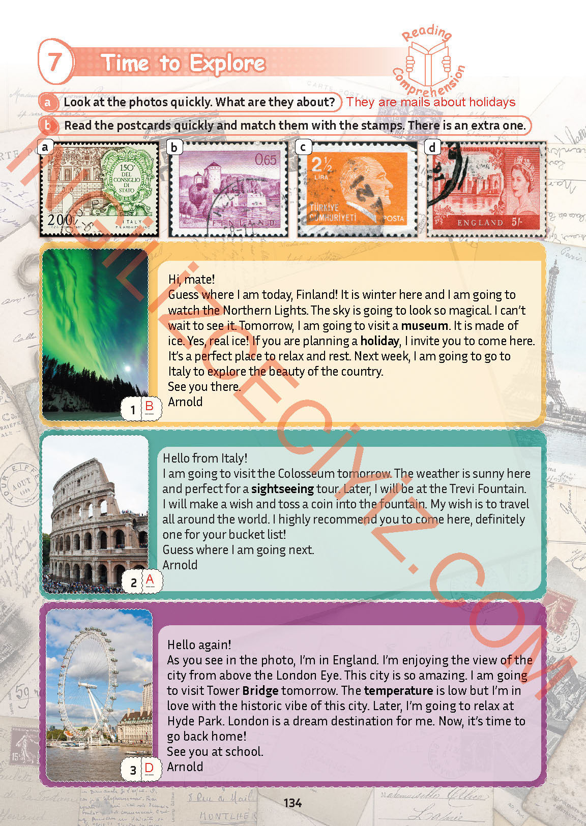 5. Sınıf İngilizce Meb Yayınları Kitabı Sayfa 134 Cevapları