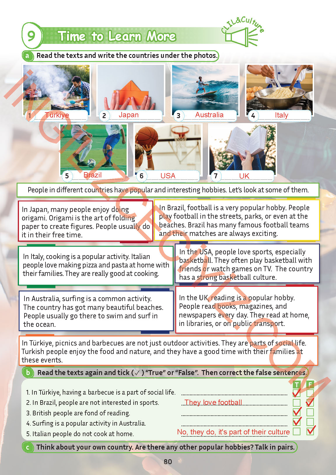 5. Sınıf İngilizce Meb Yayınları Kitabı Sayfa 80 Cevapları