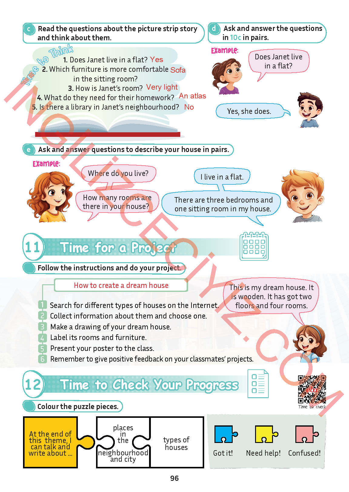 5. Sınıf İngilizce Meb Yayınları Kitabı Sayfa 96 Cevapları