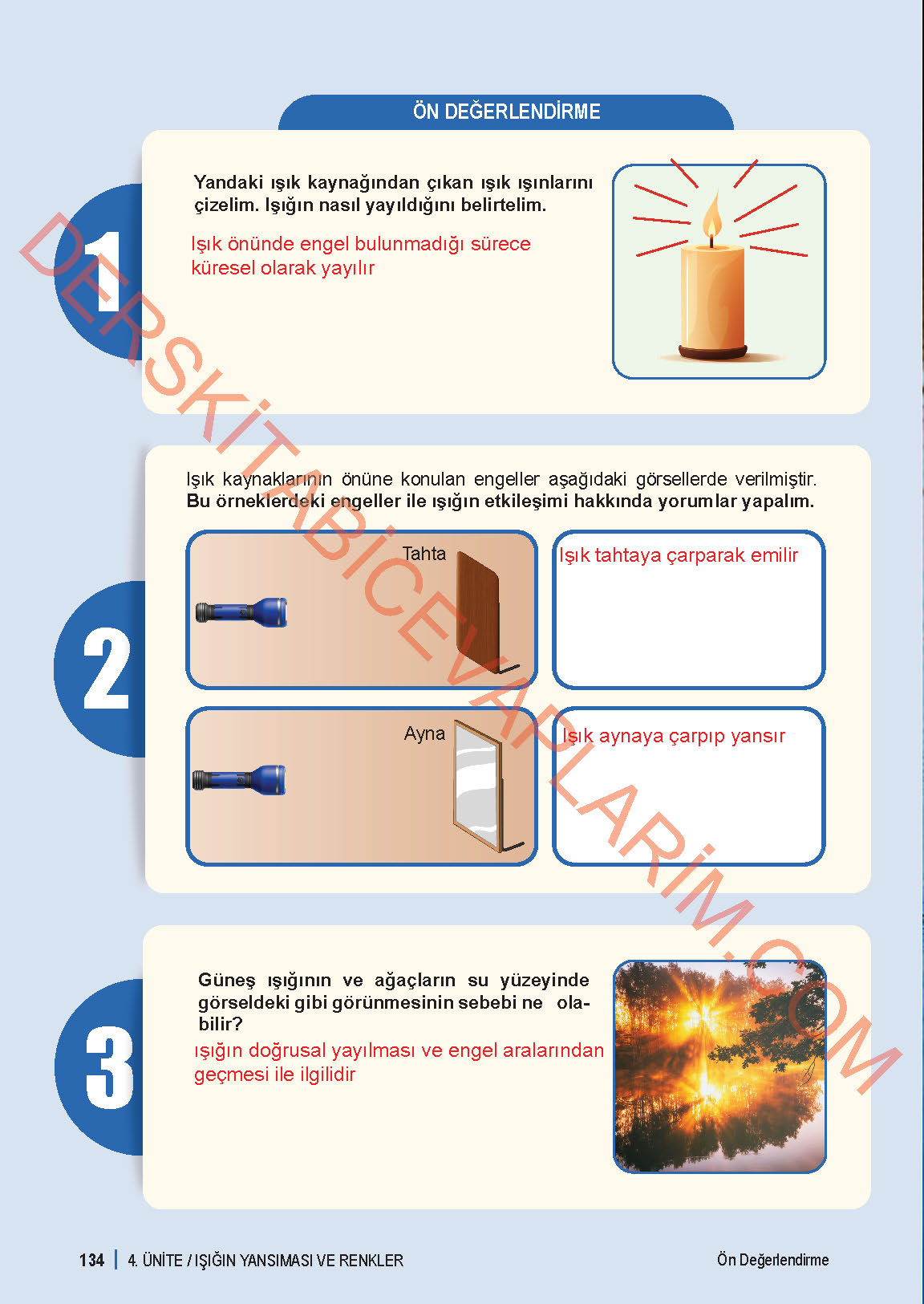 6. Sınıf Fen Bilgisi 1. Kitap Meb Yayınları Ders Kitabı Sayfa 134 Cevapları 6. Sınıf Fen Bilgisi 1. Kitap Meb Yayınları Ders Kitabı Sayfa 134 Cevapları