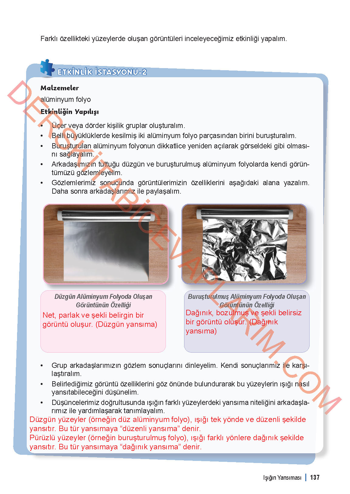 6. Sınıf Fen Bilgisi 1. Kitap Meb Yayınları Ders Kitabı Sayfa 137 Cevapları 6. Sınıf Fen Bilgisi 1. Kitap Meb Yayınları Ders Kitabı Sayfa 137 Cevapları
