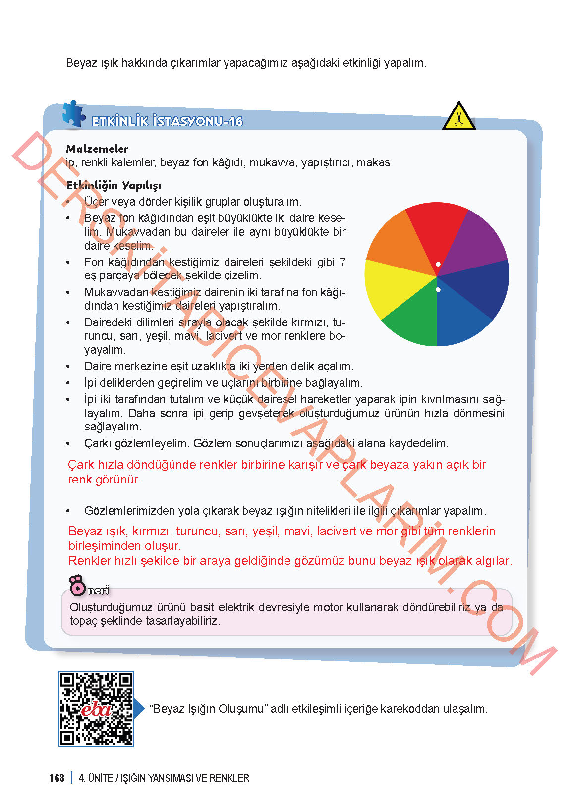 6. Sınıf Fen Bilgisi 1. Kitap Meb Yayınları Ders Kitabı Sayfa 168 Cevapları 6. Sınıf Fen Bilgisi 1. Kitap Meb Yayınları Ders Kitabı Sayfa 168 Cevapları