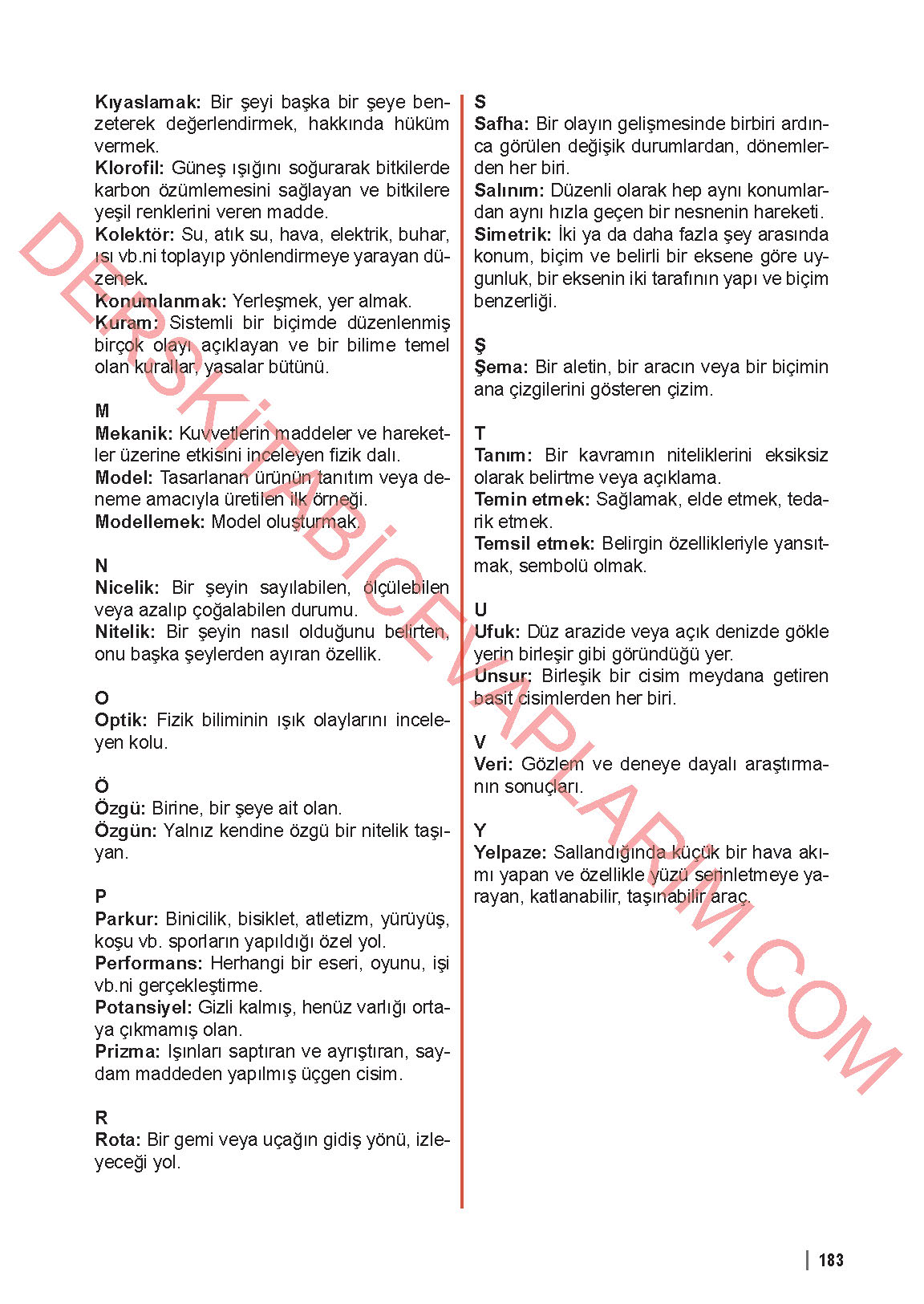 6. Sınıf Fen Bilgisi 1. Kitap Meb Yayınları Ders Kitabı Sayfa 183 Cevapları 6. Sınıf Fen Bilgisi 1. Kitap Meb Yayınları Ders Kitabı Sayfa 183 Cevapları