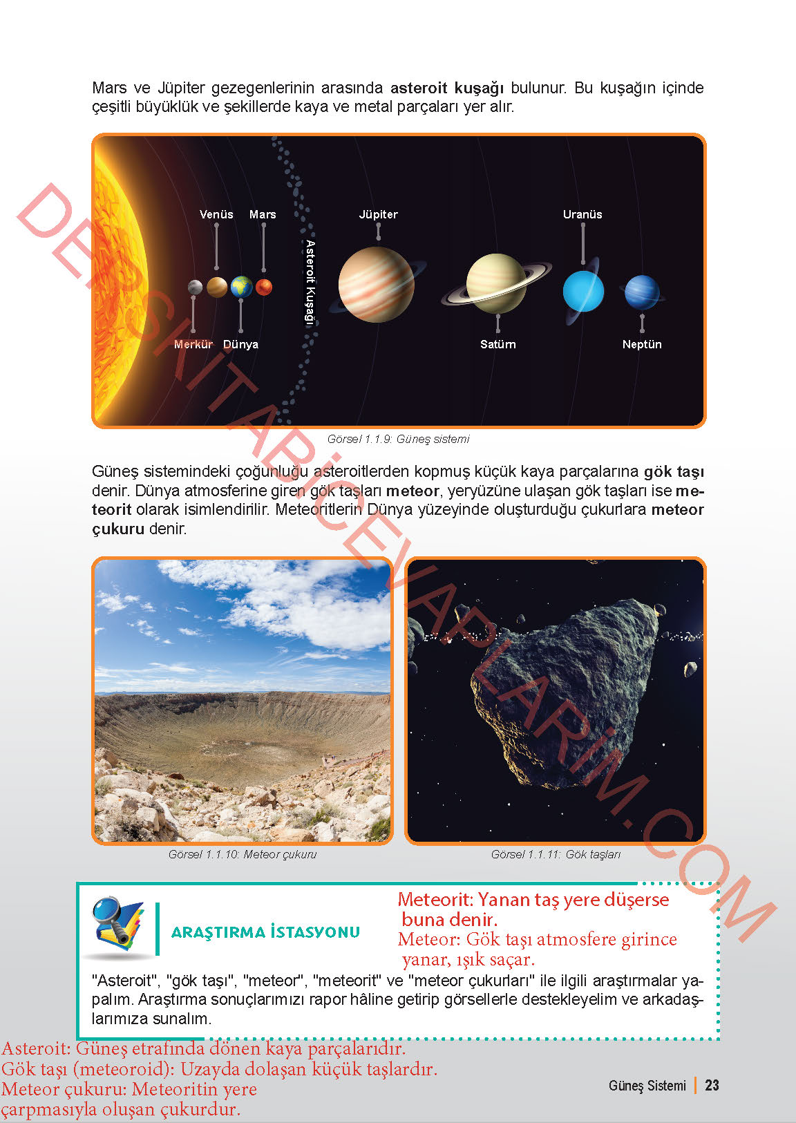 6. Sınıf Fen Bilgisi 1. Kitap Meb Yayınları Ders Kitabı Sayfa 23 Cevapları